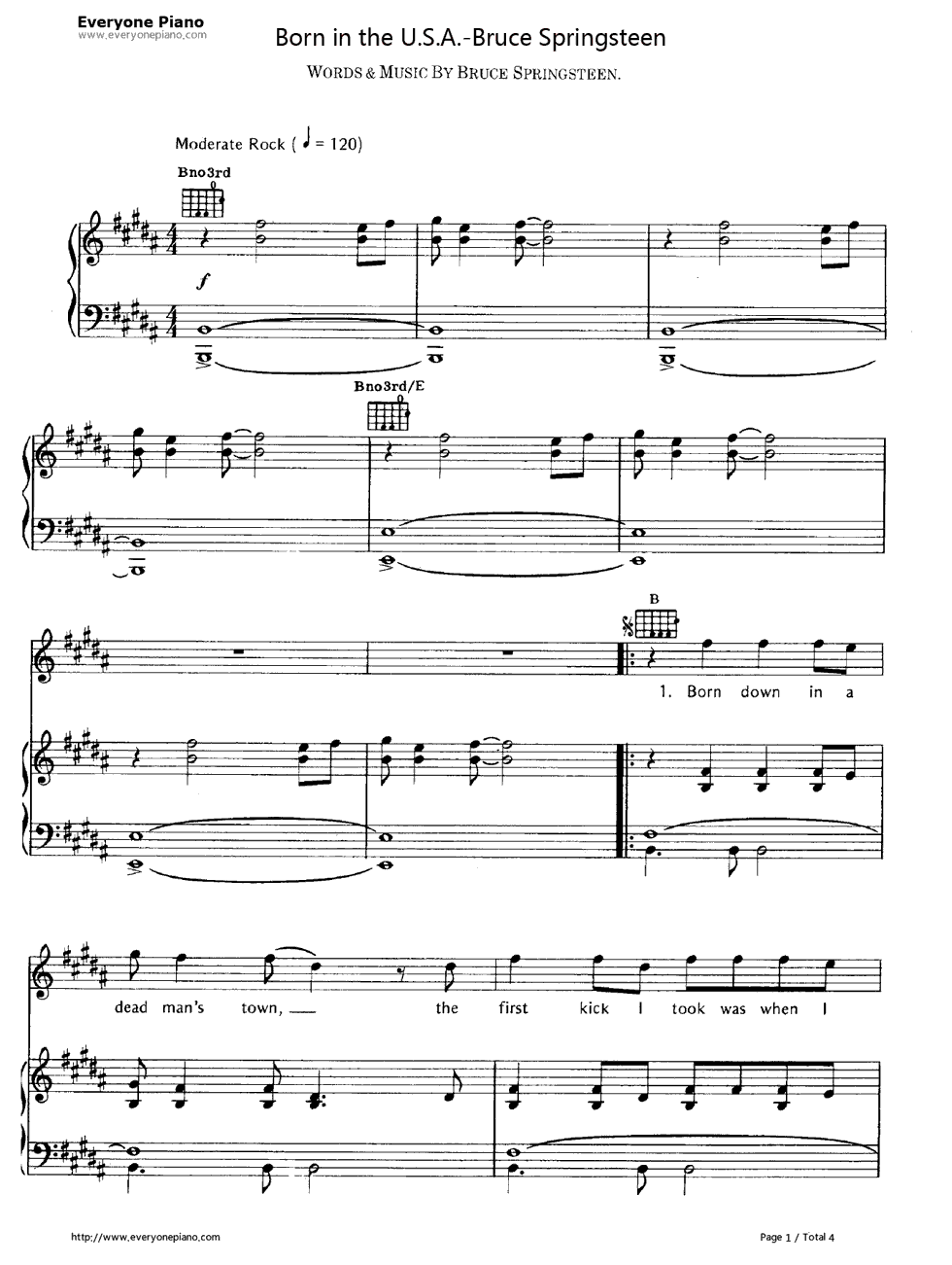 Born_in_the_U.S.A.钢琴谱_Bruce_Springsteen___布鲁斯·斯普林斯汀