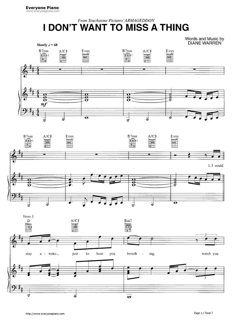 I_Don't_Want_to_Miss_a_Thing钢琴谱_Aerosmith___空中铁匠