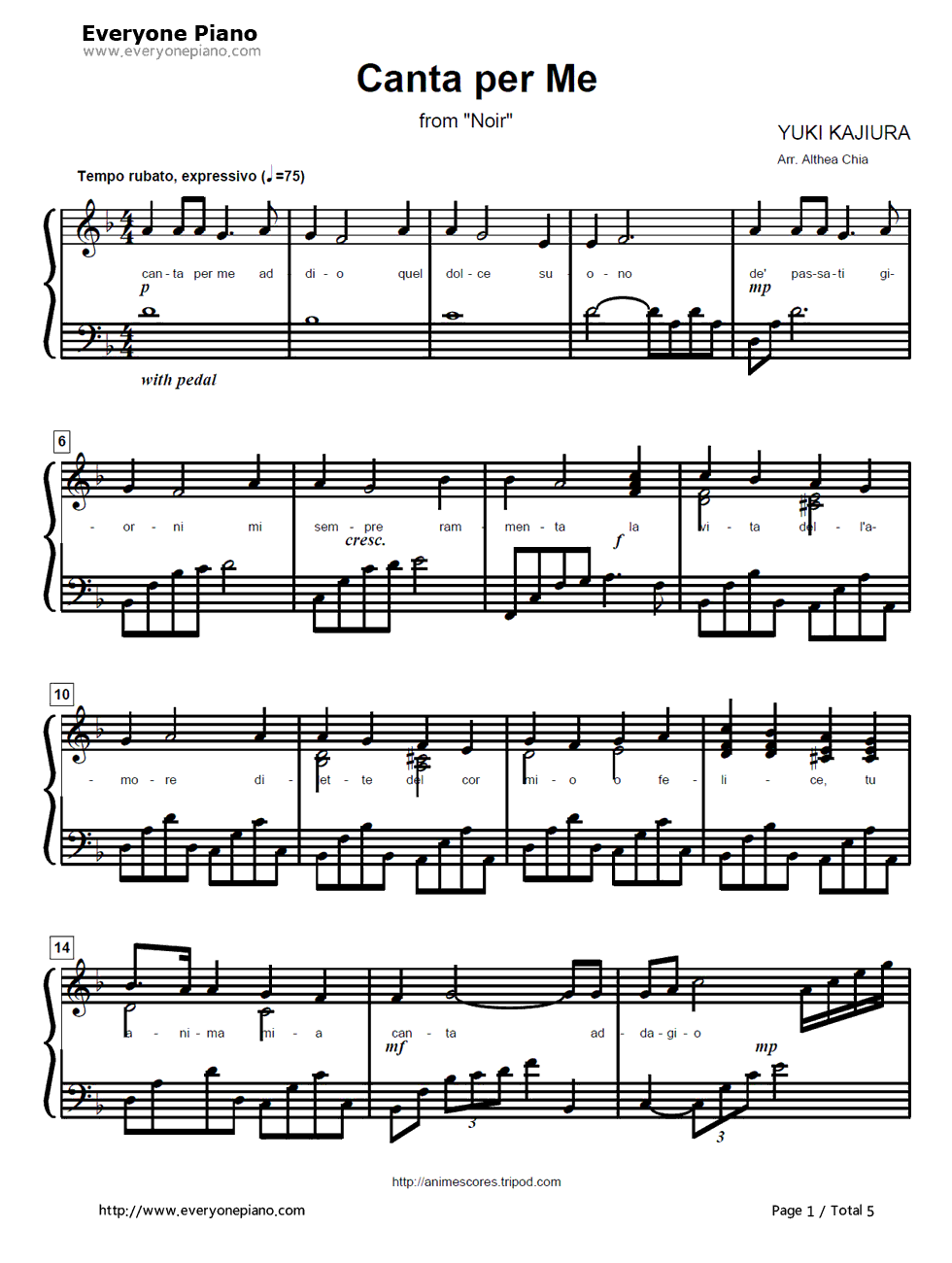 Canta_per_me钢琴谱_梶浦由记