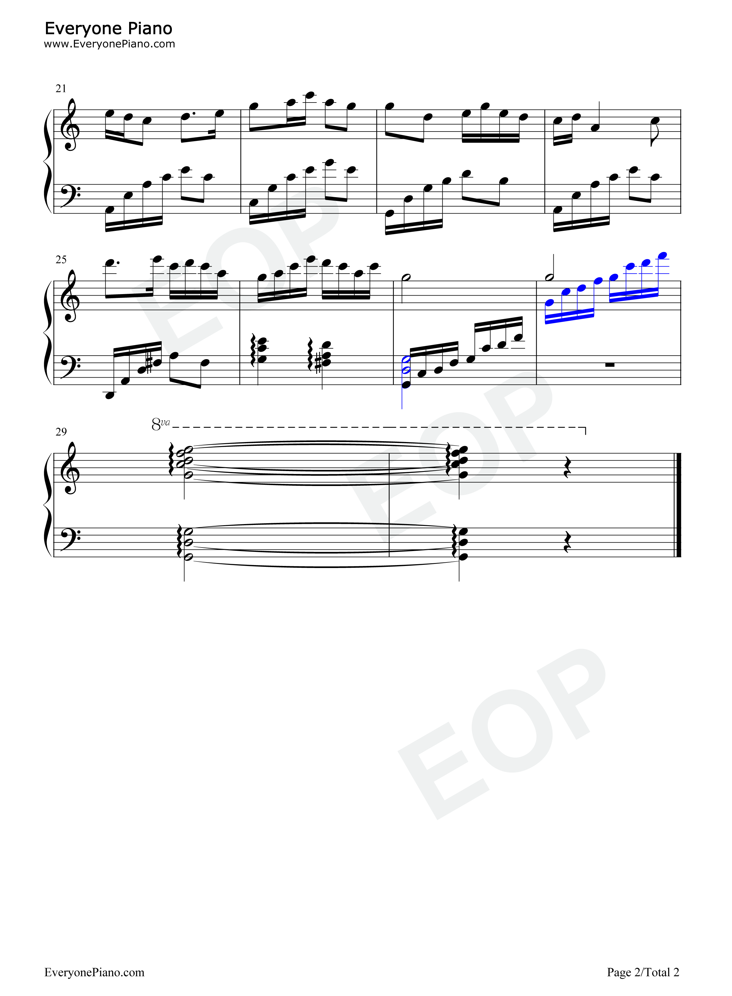 茉莉花五线谱、简谱对应版钢琴谱_何仿