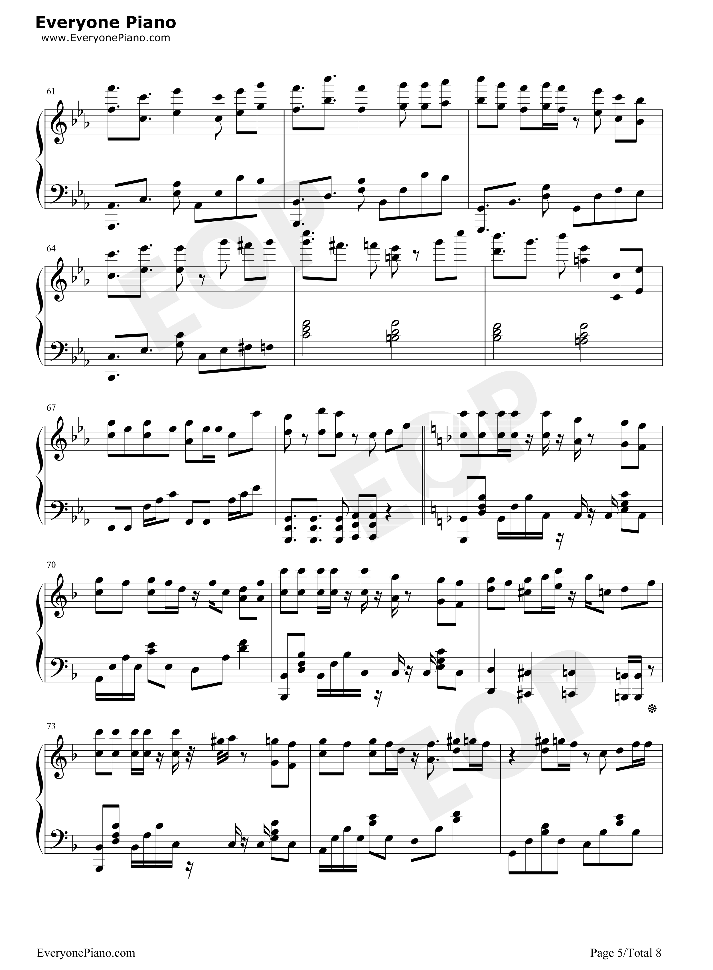 夕景イエスタデイ钢琴谱_じん_(自然の敌P)