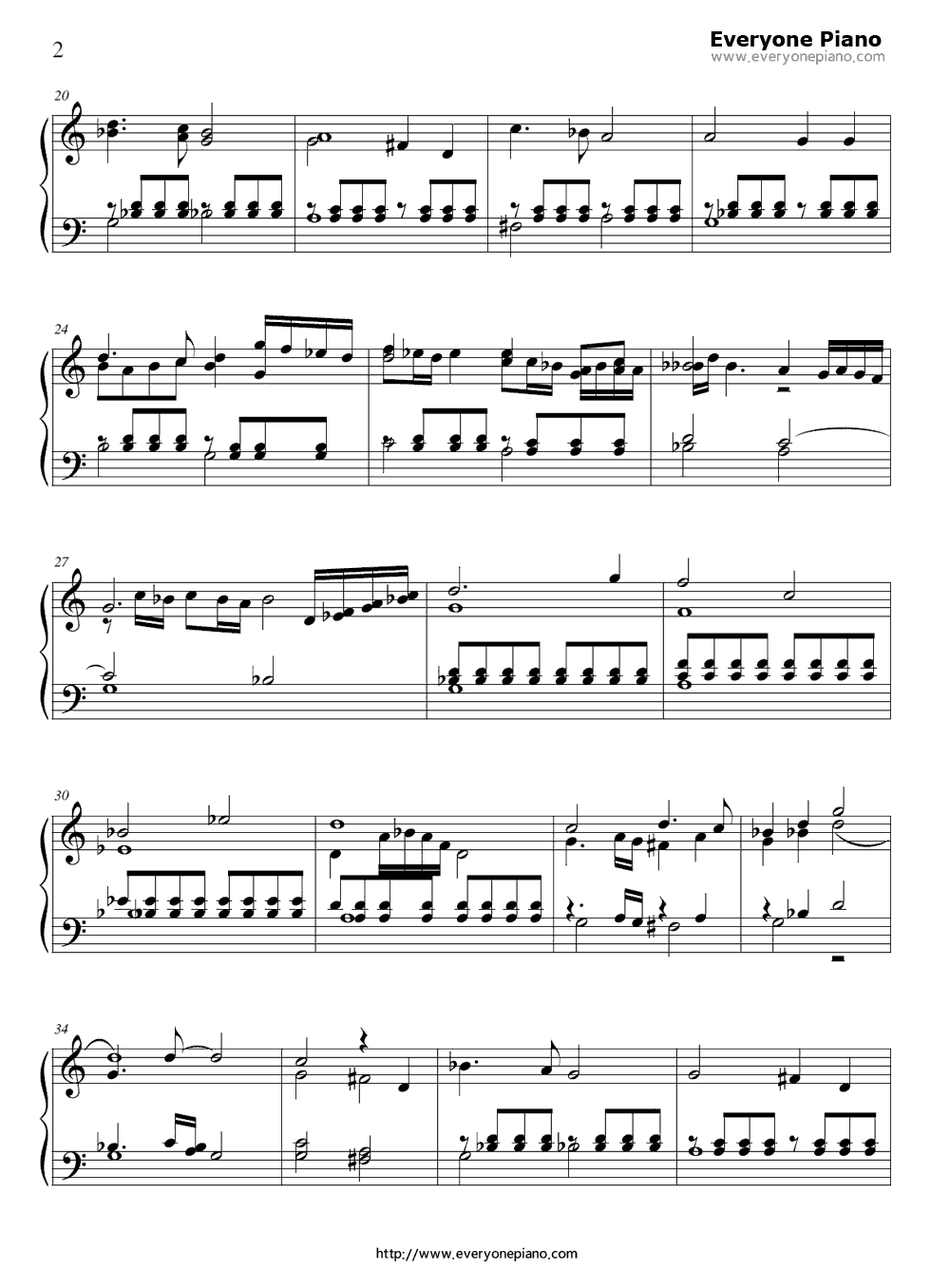 Bright_Red钢琴谱_光宗信吉