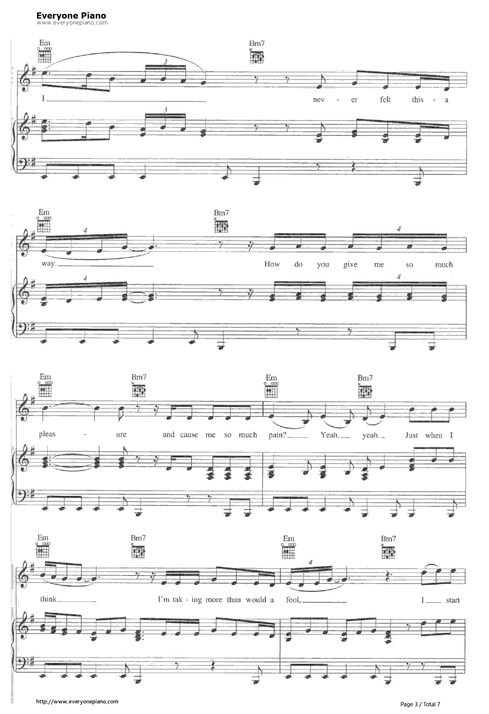 Fallin'钢琴谱_Alicia_Keys