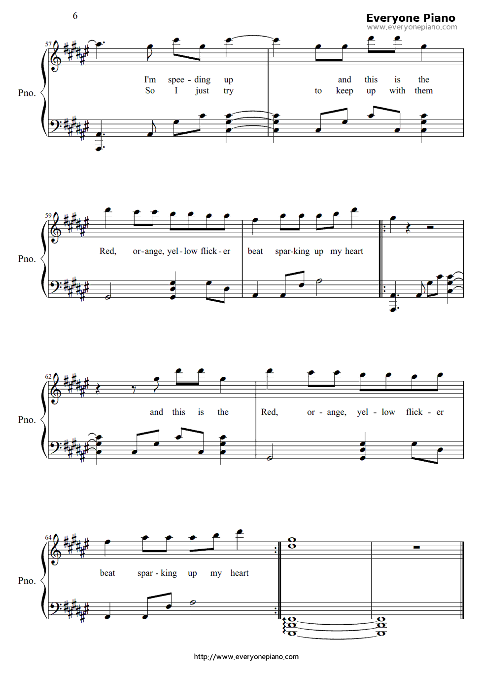 Yellow_Flicker_Beat钢琴谱_Lorde