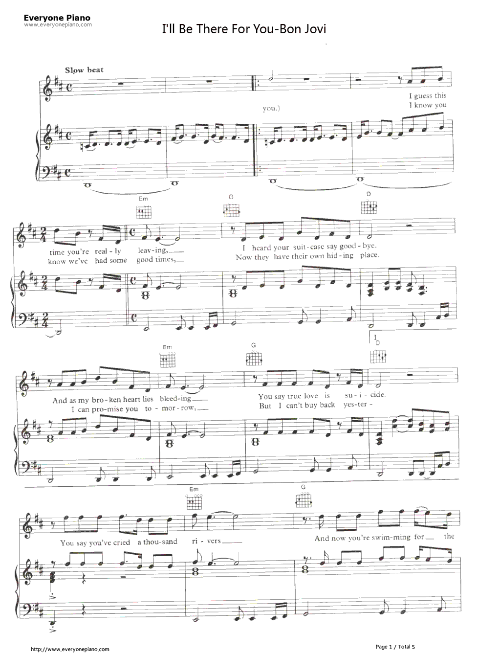 I'll_Be_There_for_You钢琴谱_Bon_Jovi