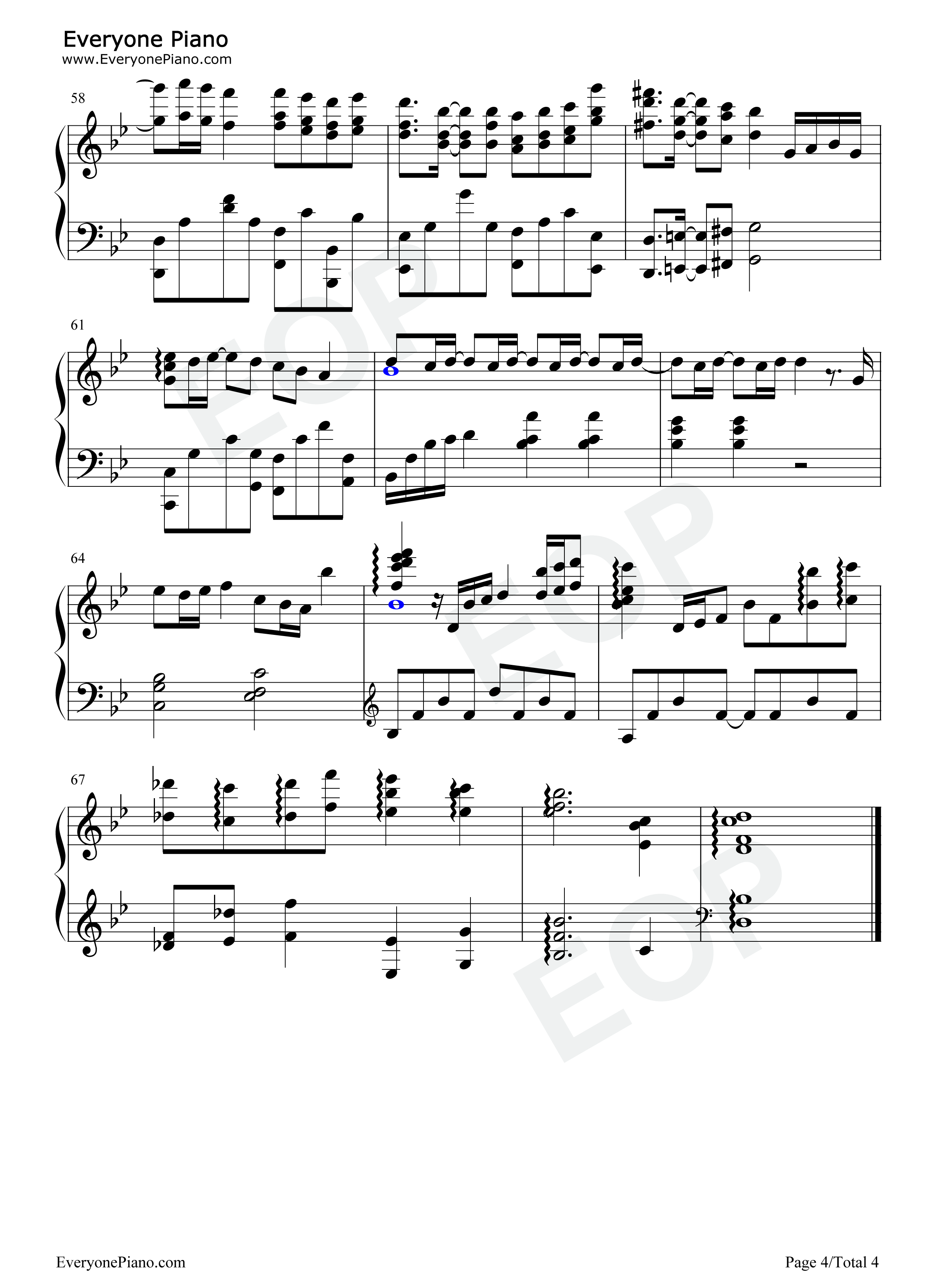 爱你没错钢琴谱_张信哲