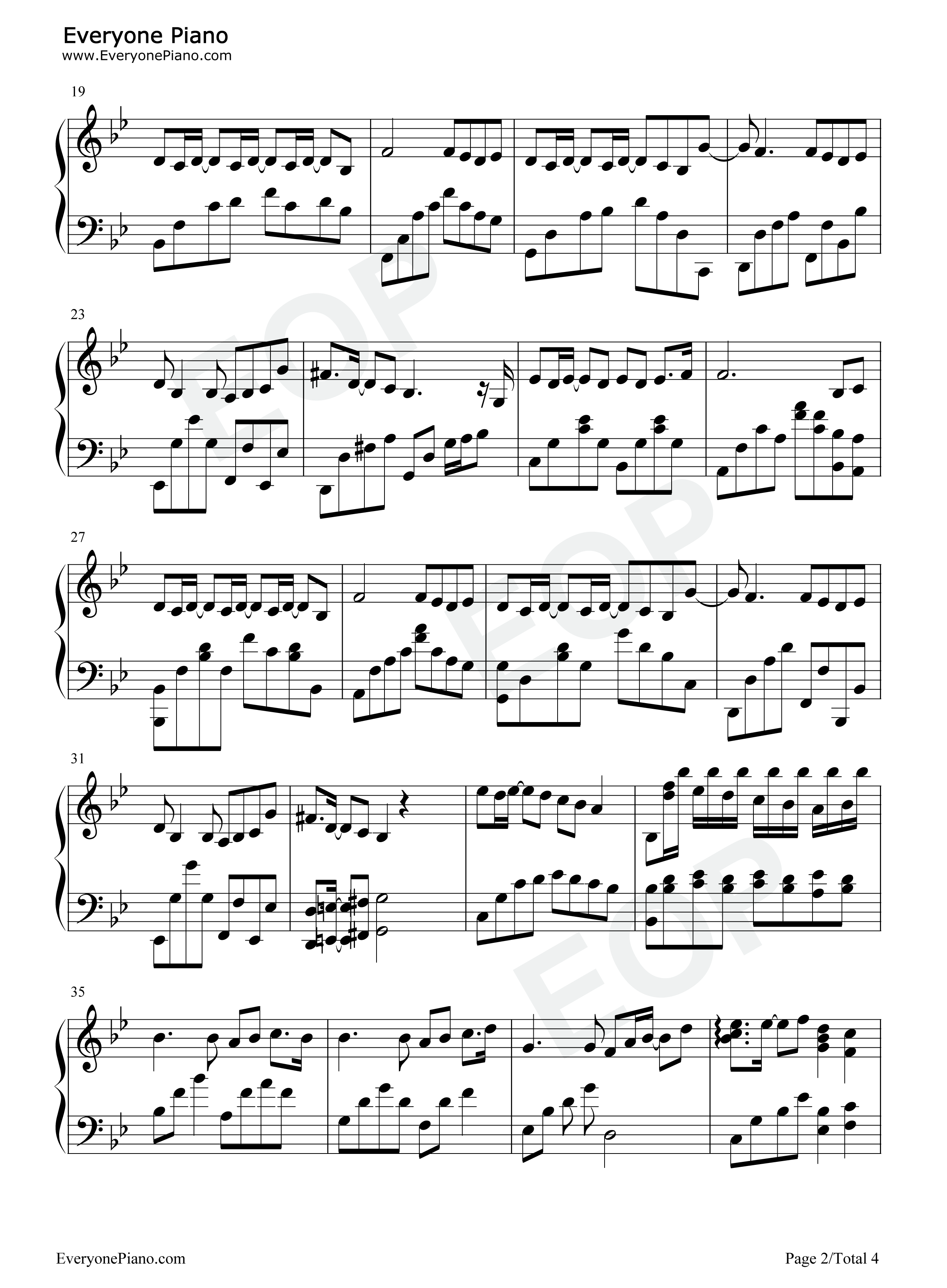 爱你没错钢琴谱_张信哲