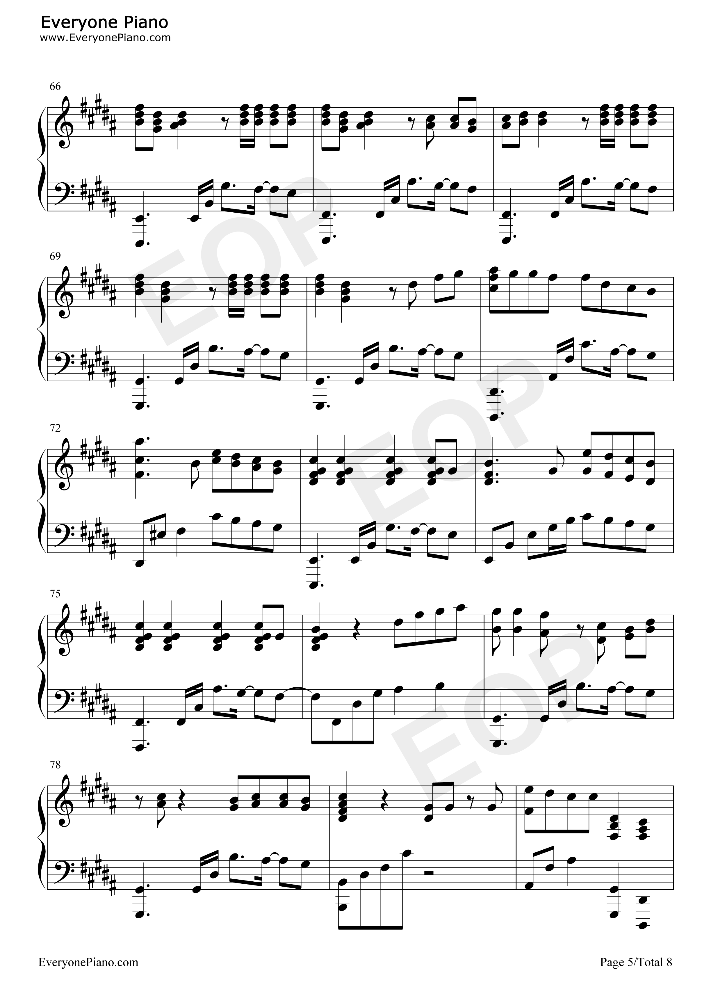 Moonlight钢琴谱_EXO