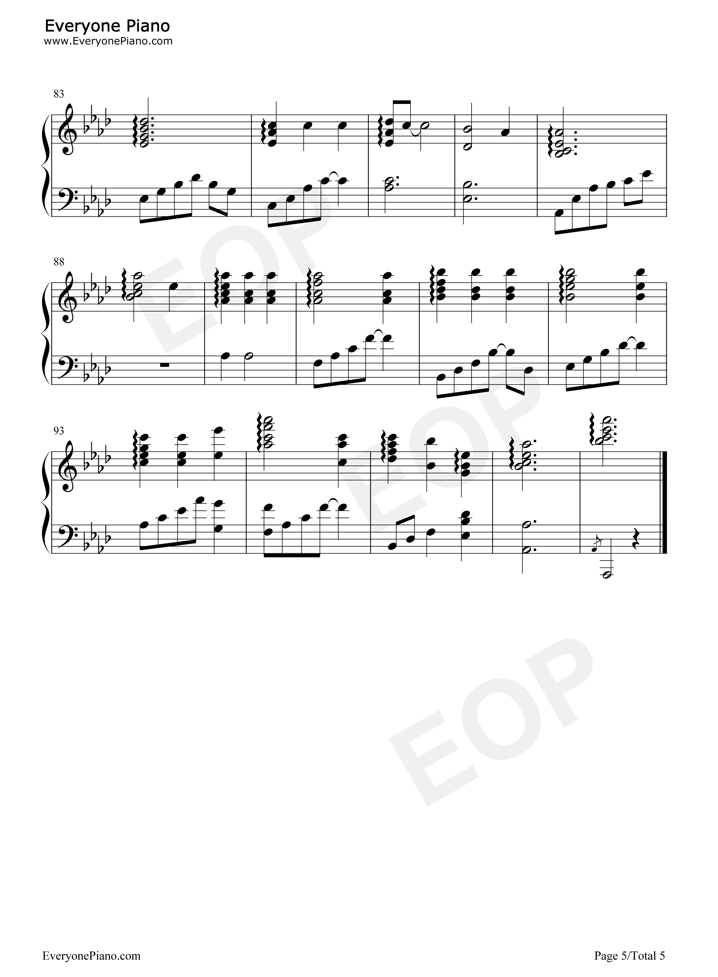 さくらんぼの実る顷钢琴谱_加藤登纪子