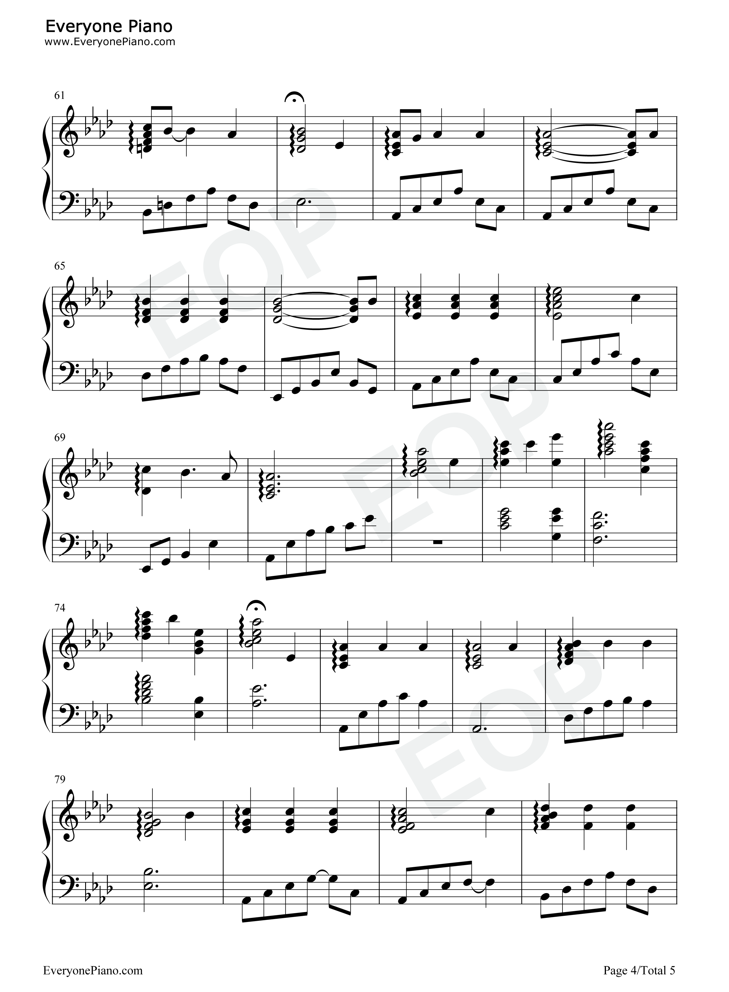 さくらんぼの実る顷钢琴谱_加藤登纪子