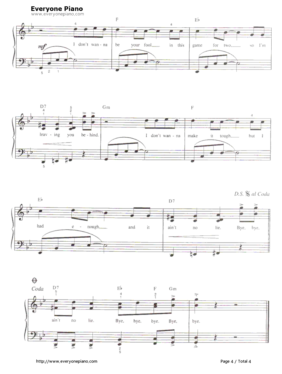 Bye_Bye_Bye钢琴谱_'N_Sync