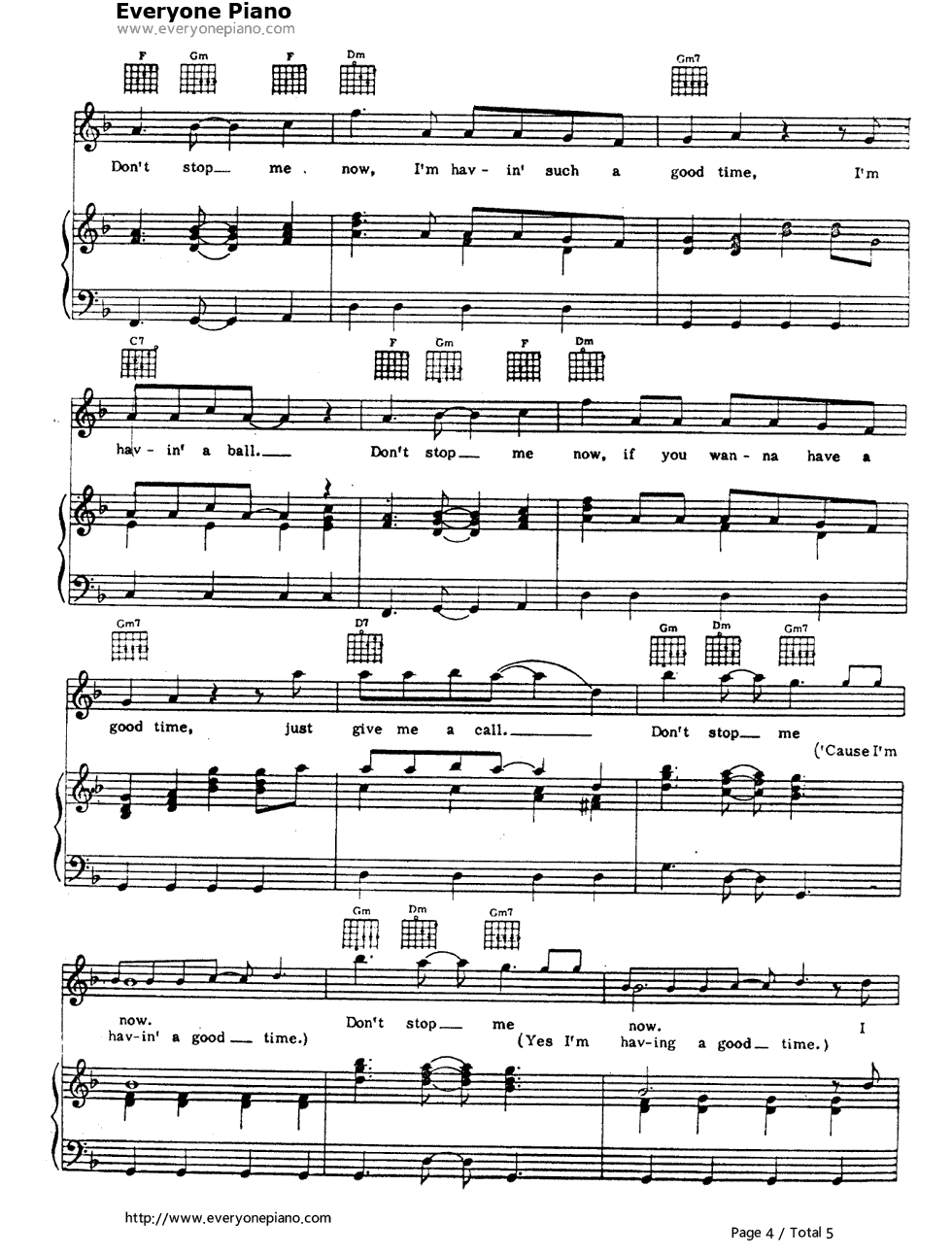 Don't_Stop_Me_Now钢琴谱_Queen