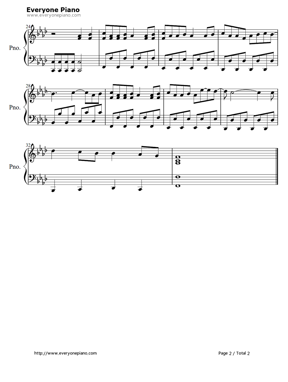 Truth钢琴谱_裕未琉华