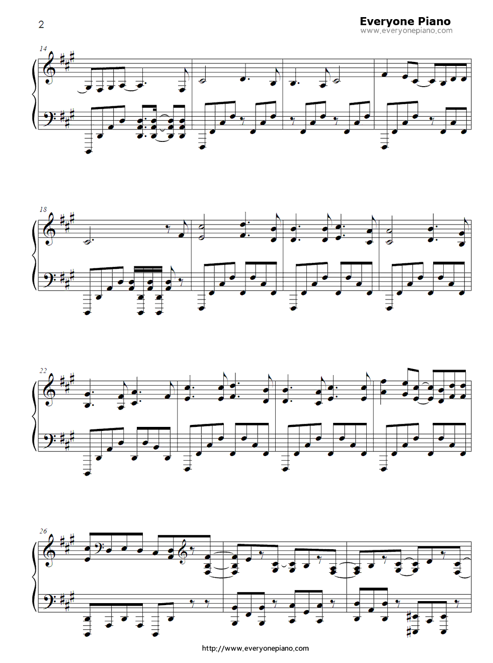 Great_escape钢琴谱_Cinema_Staff