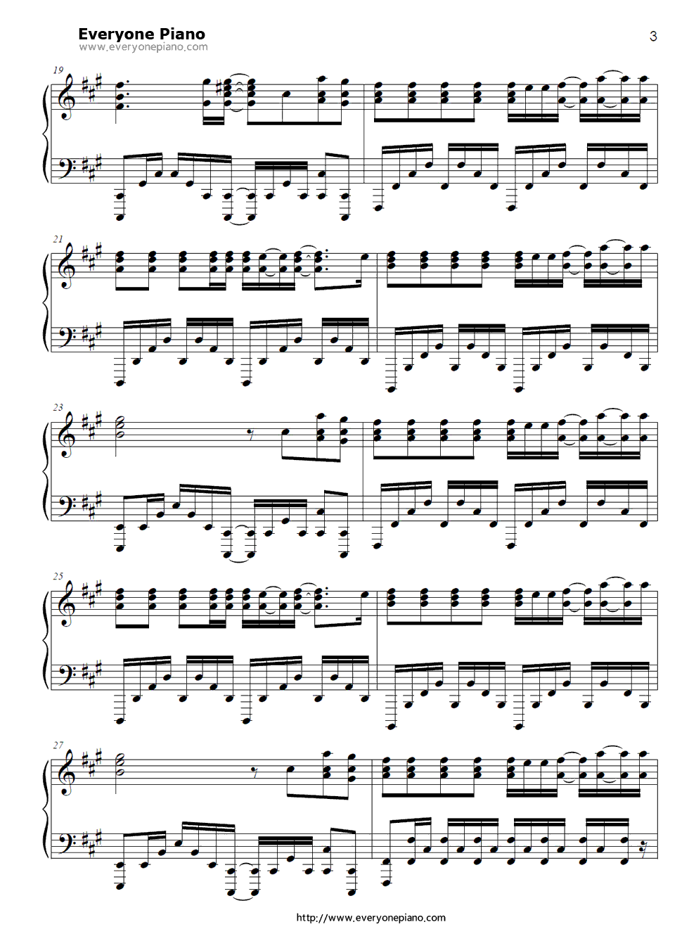 爱爱爱に撃たれてバイバイバイ钢琴谱_FLOW