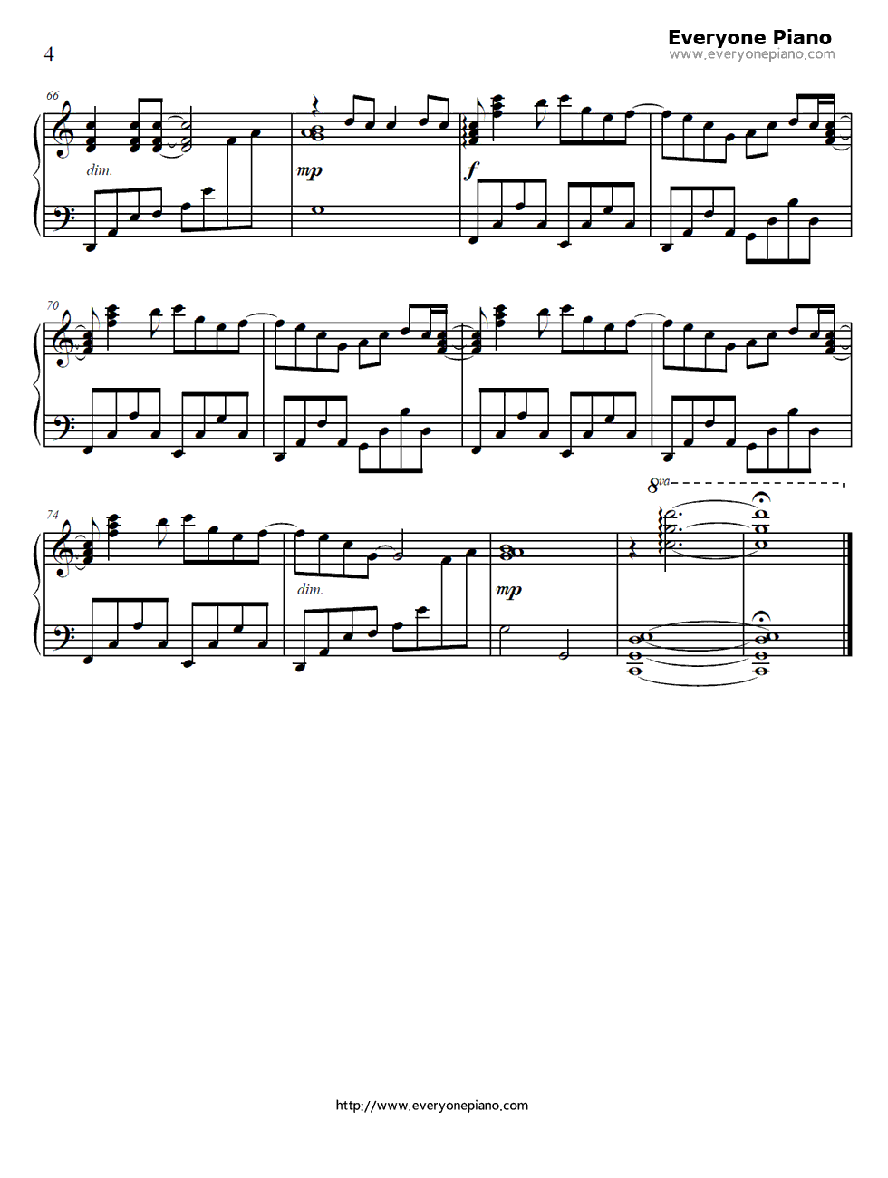 Sweet_Drops钢琴谱_PUFFY