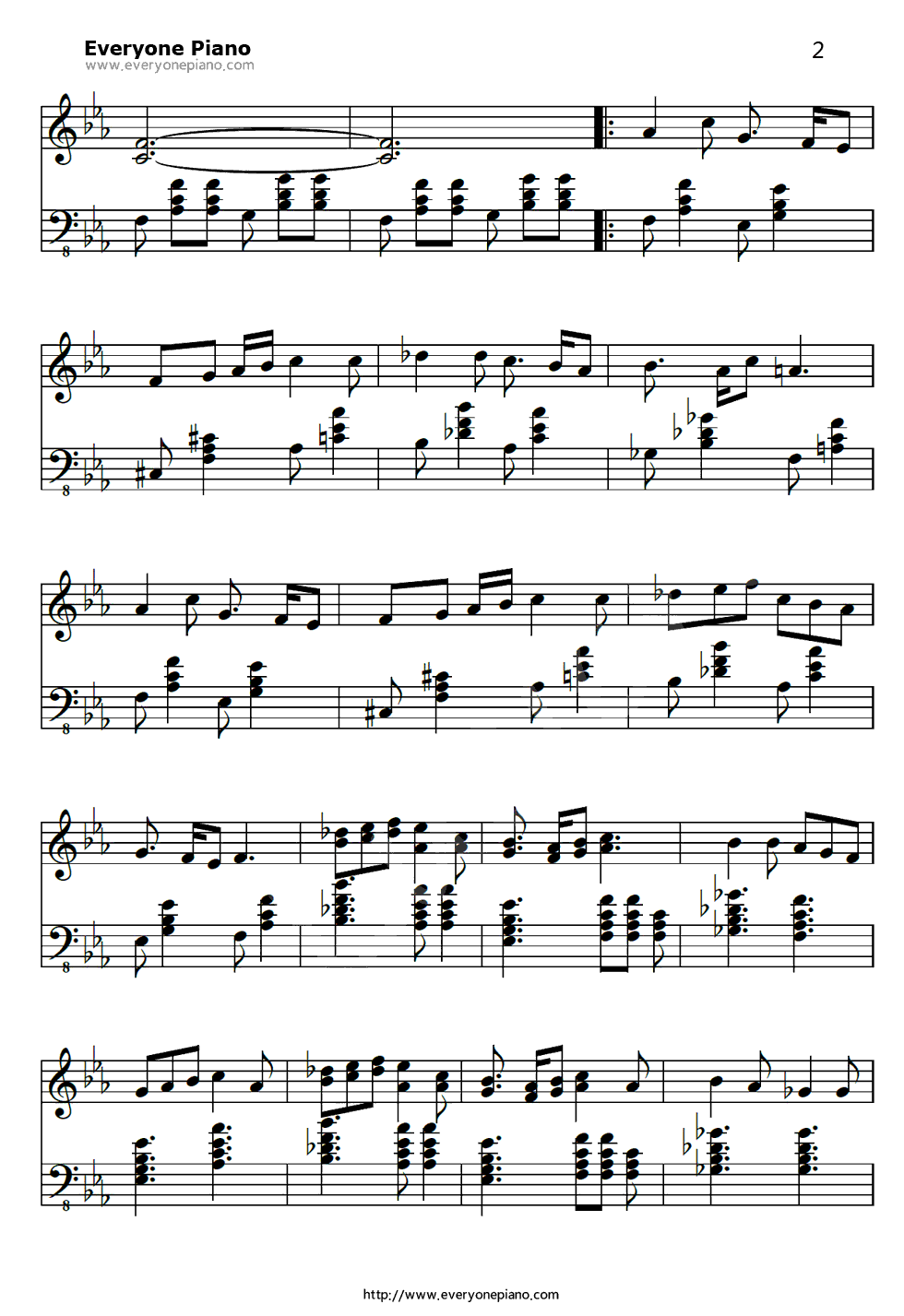 うみねこのなく顷に钢琴谱_志方晶子