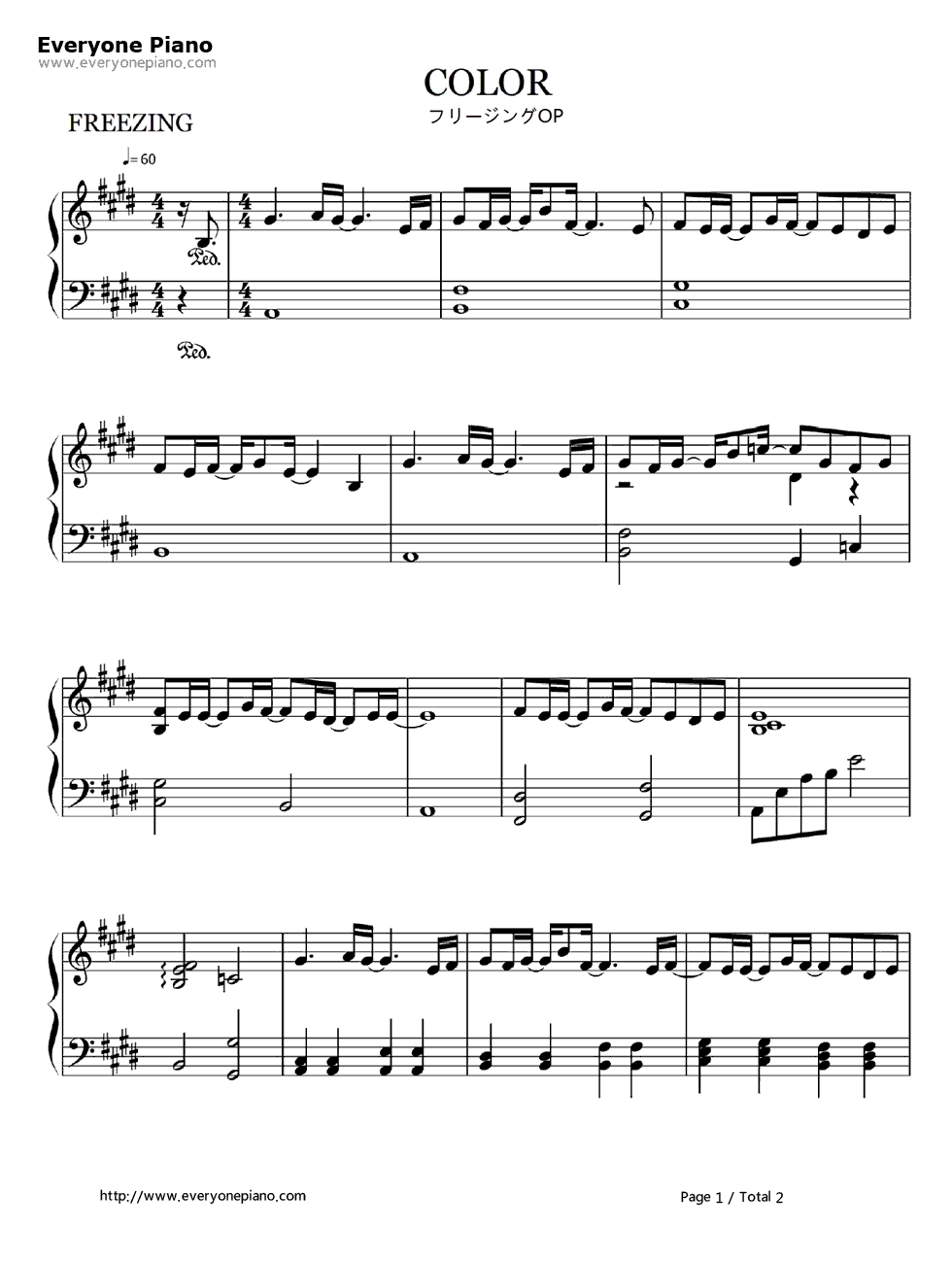 Color钢琴谱_MARiA