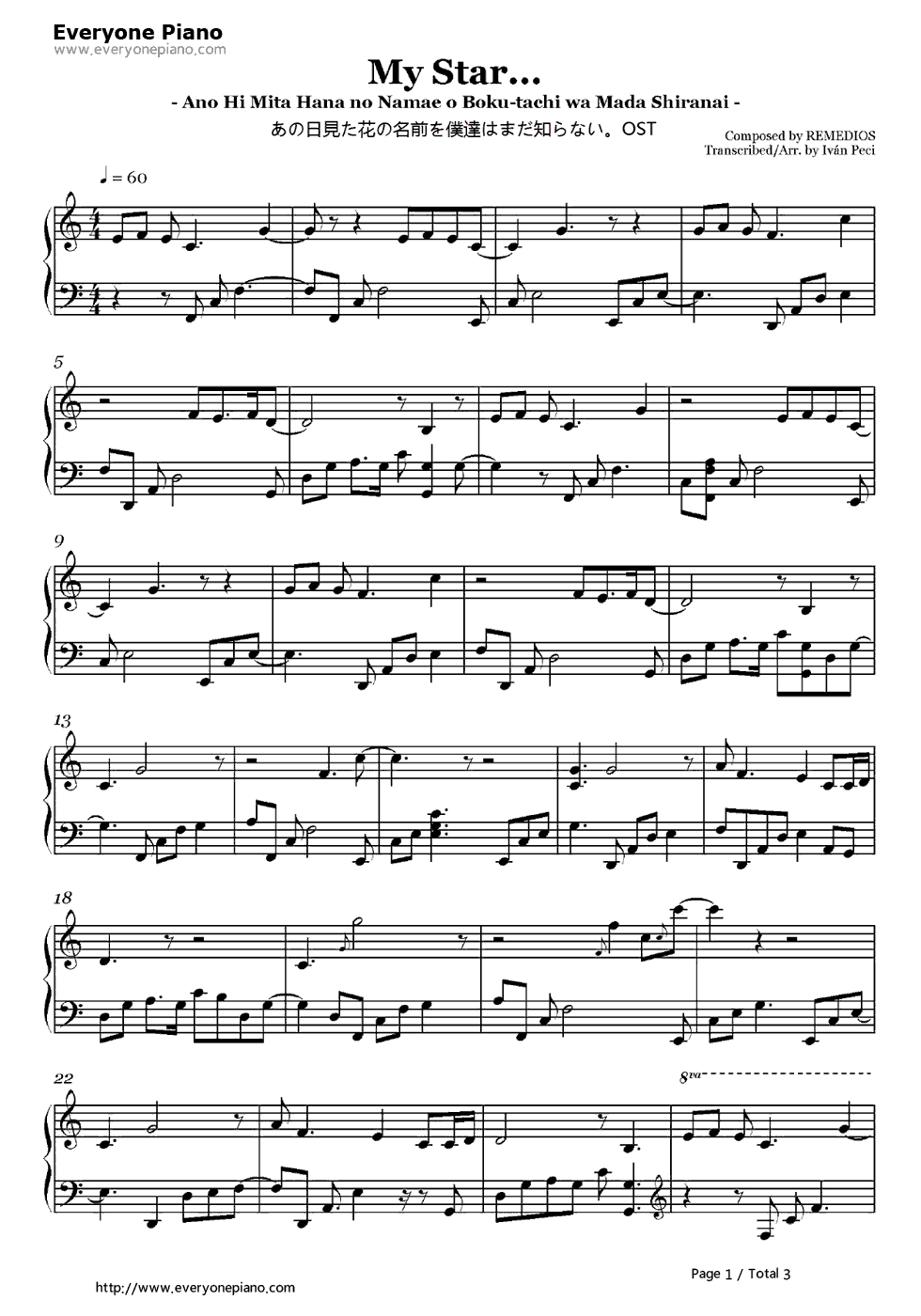 My_Star...钢琴谱_REMEDIOS