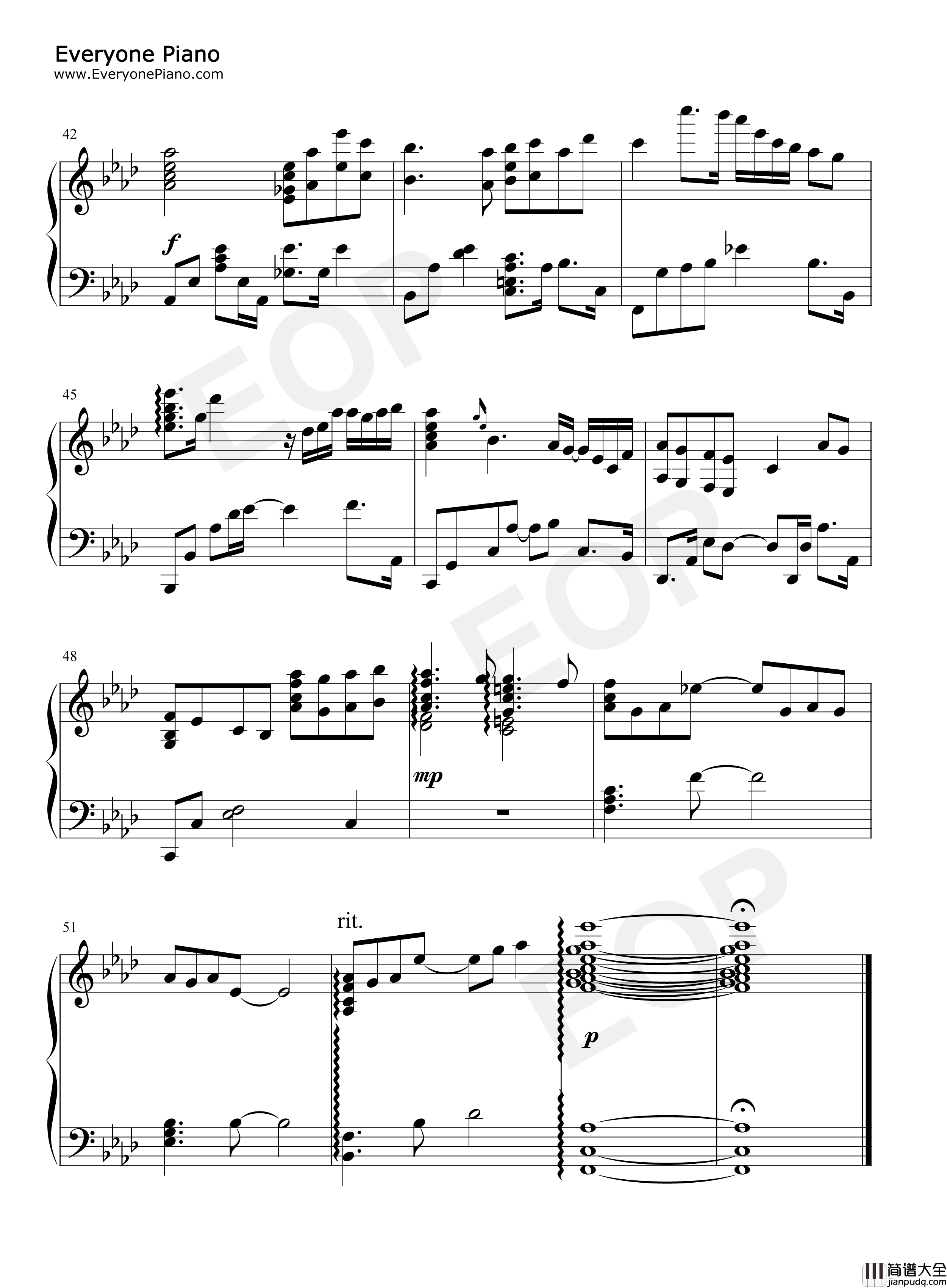 I_will钢琴谱_Chelsy