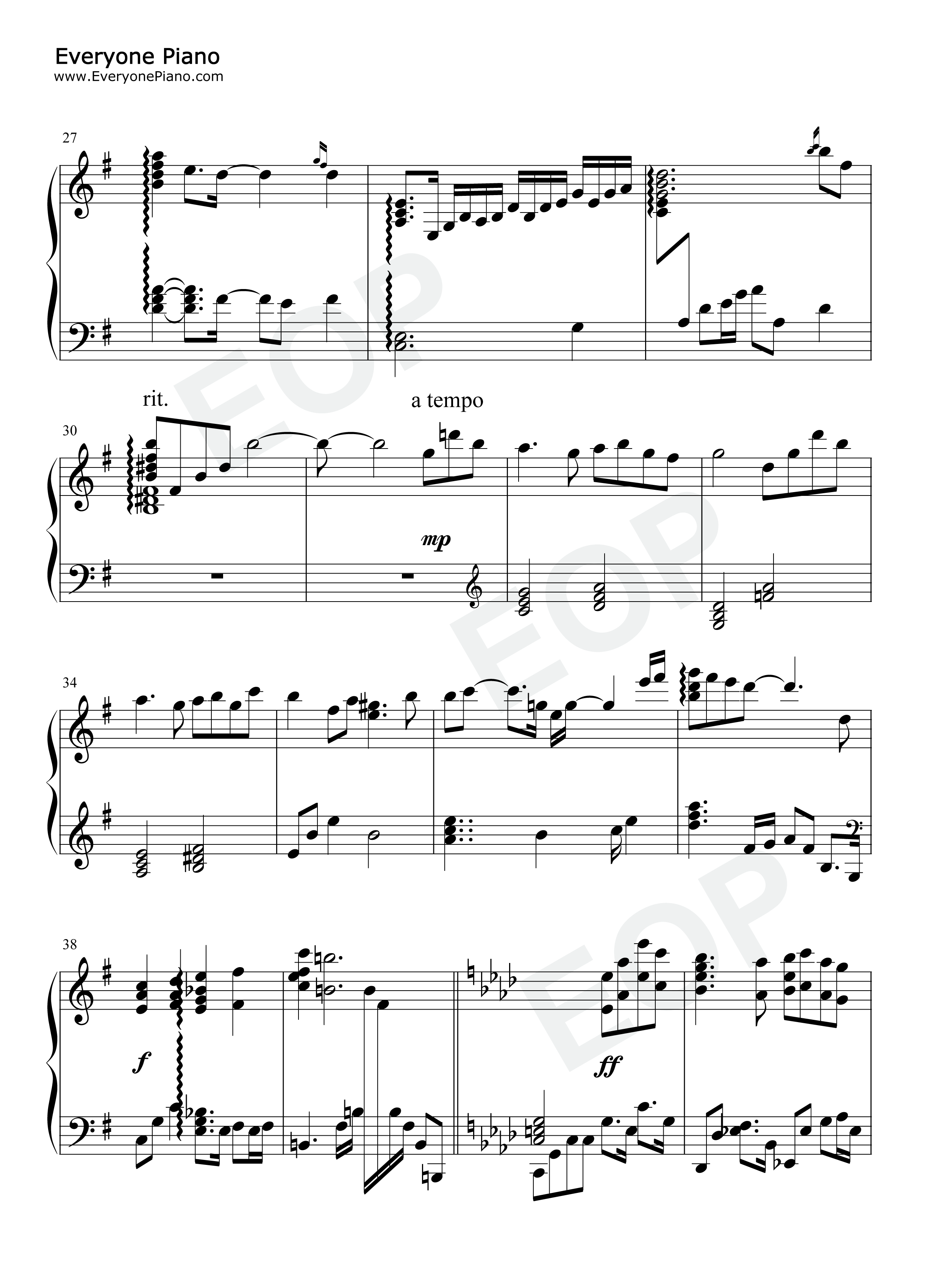 I_will钢琴谱_Chelsy