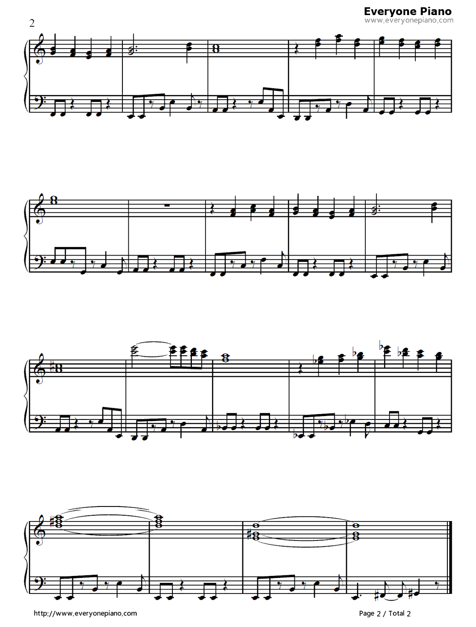 仲間を求めて钢琴谱_植松伸夫