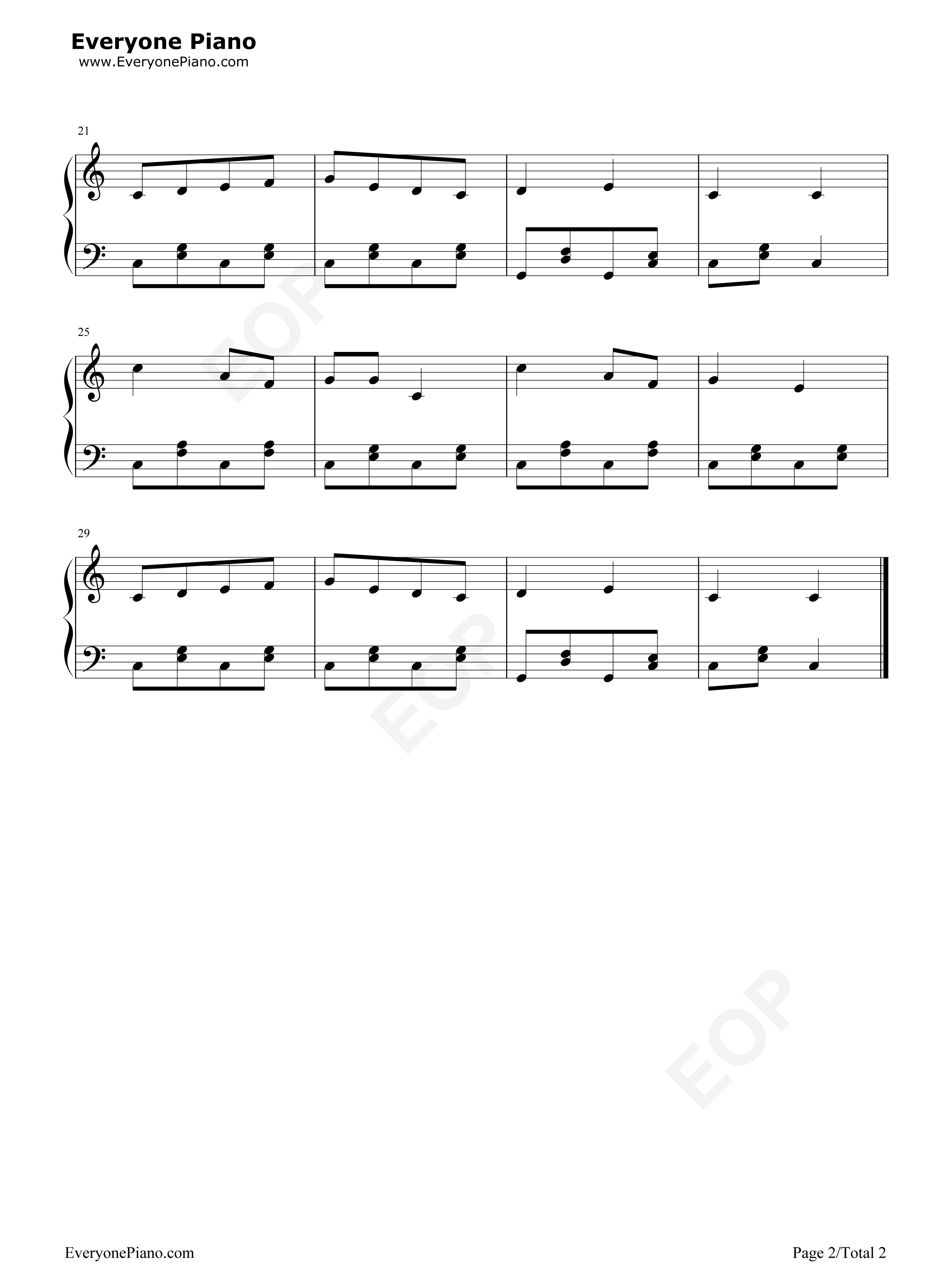 小红帽钢琴谱_巴西儿歌