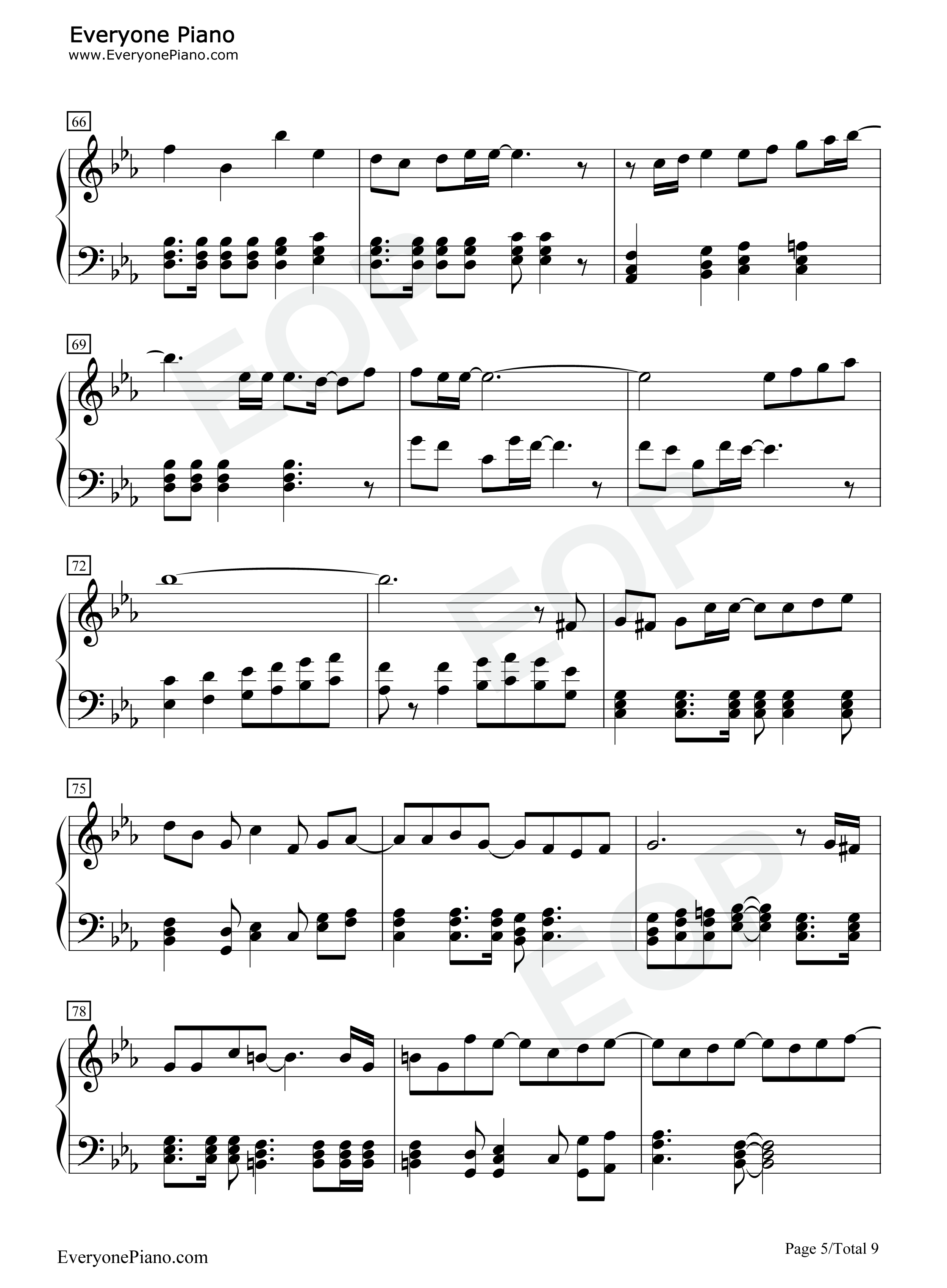 Crystal_Time钢琴谱_一之濑时也（宫野真守）