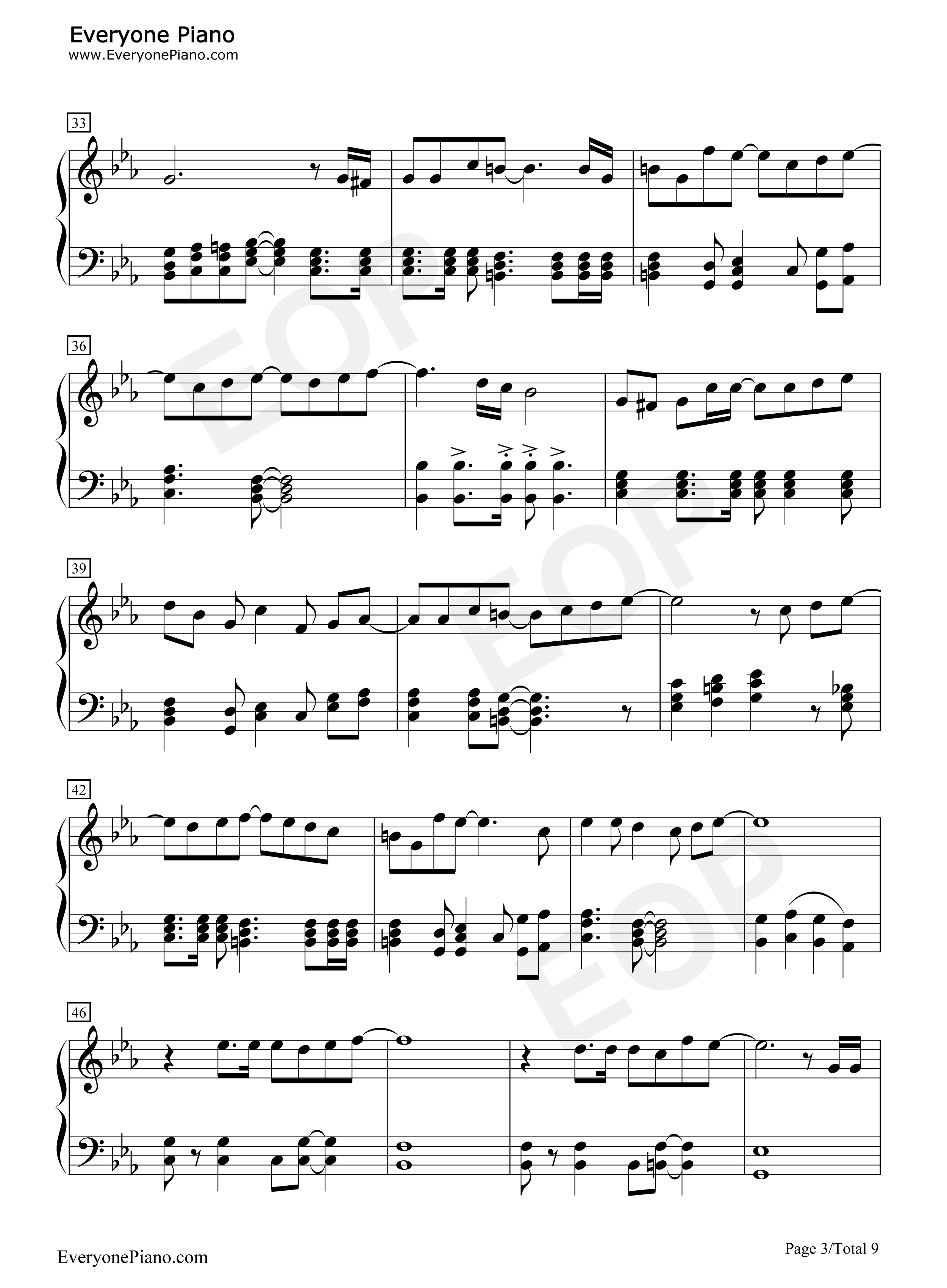 Crystal_Time钢琴谱_一之濑时也（宫野真守）