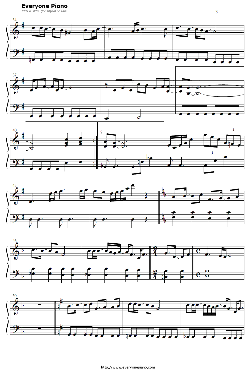 光と影を抱きしめたまま钢琴谱_田村直美