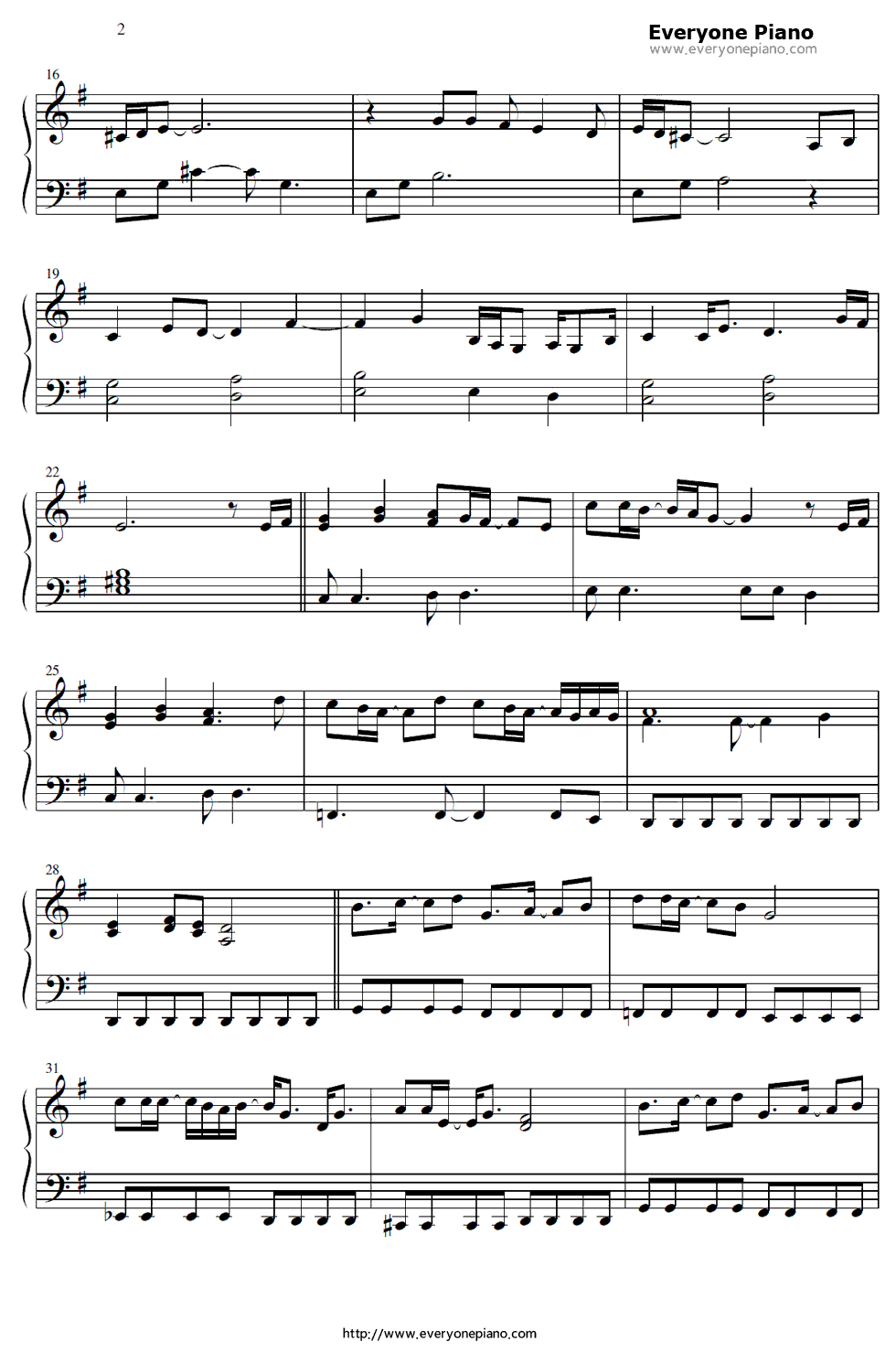 光と影を抱きしめたまま钢琴谱_田村直美