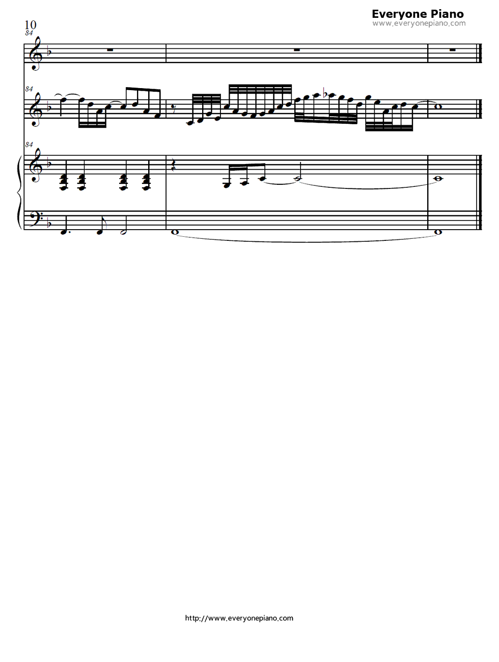 ガラスの华钢琴谱_绪方理奈（CV：水树奈奈）