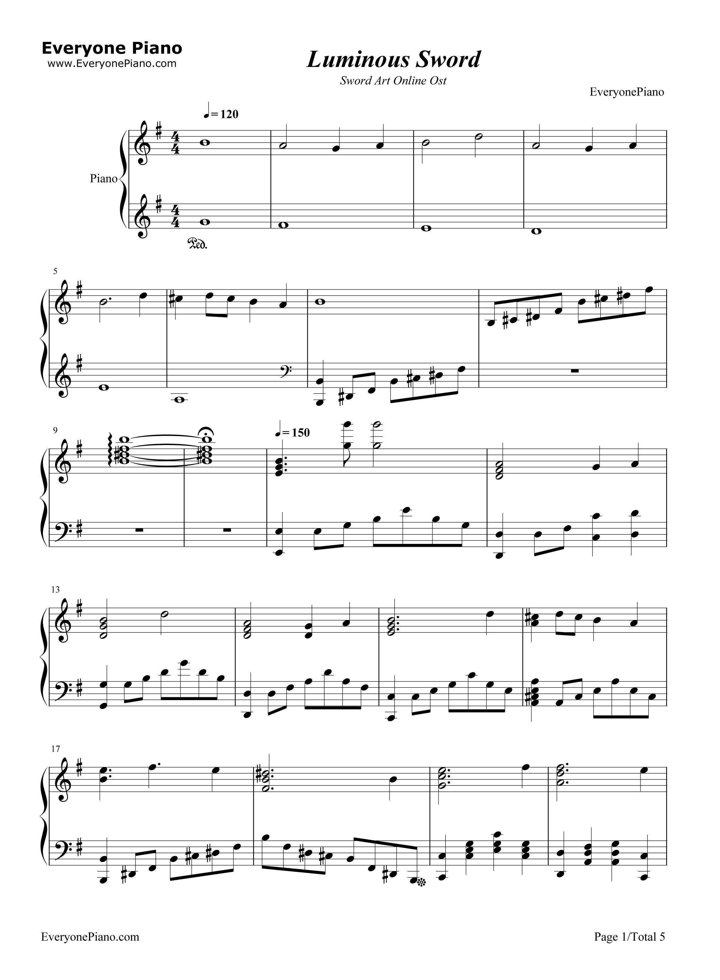 Luminous_Sword钢琴谱_梶浦由记