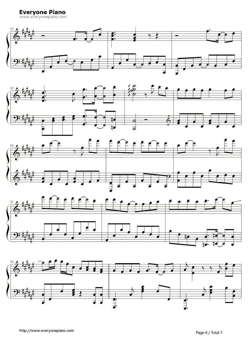 好好过钢琴谱_胡歌