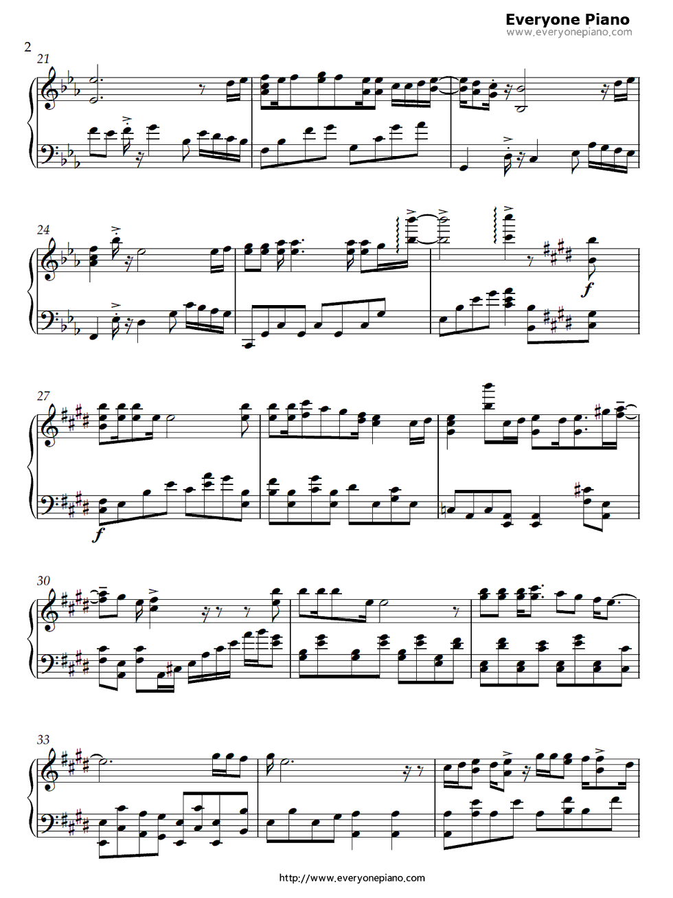 なわとび钢琴谱_小泉花阳