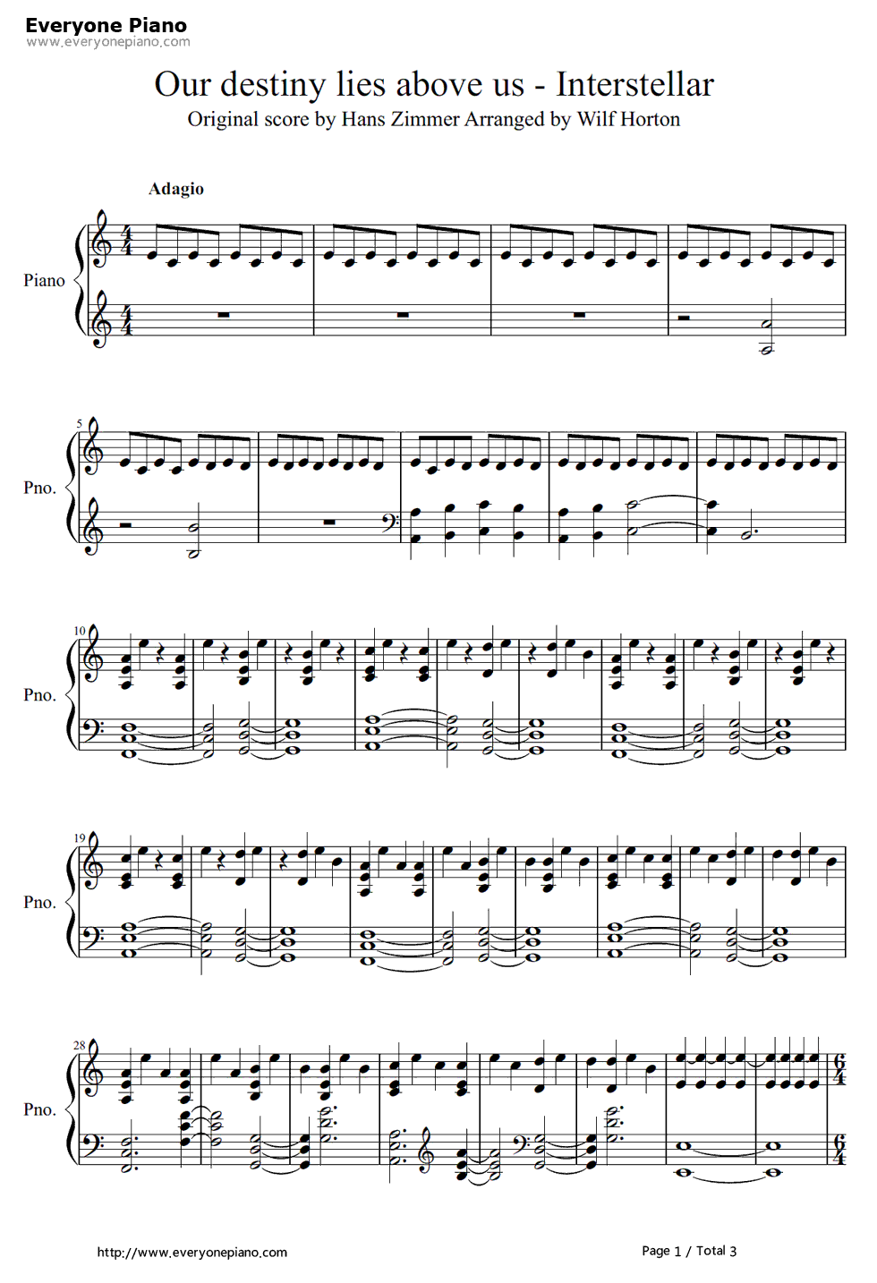 Our_Destiny_Lies_Above_Us钢琴谱_Hans_Zimmer