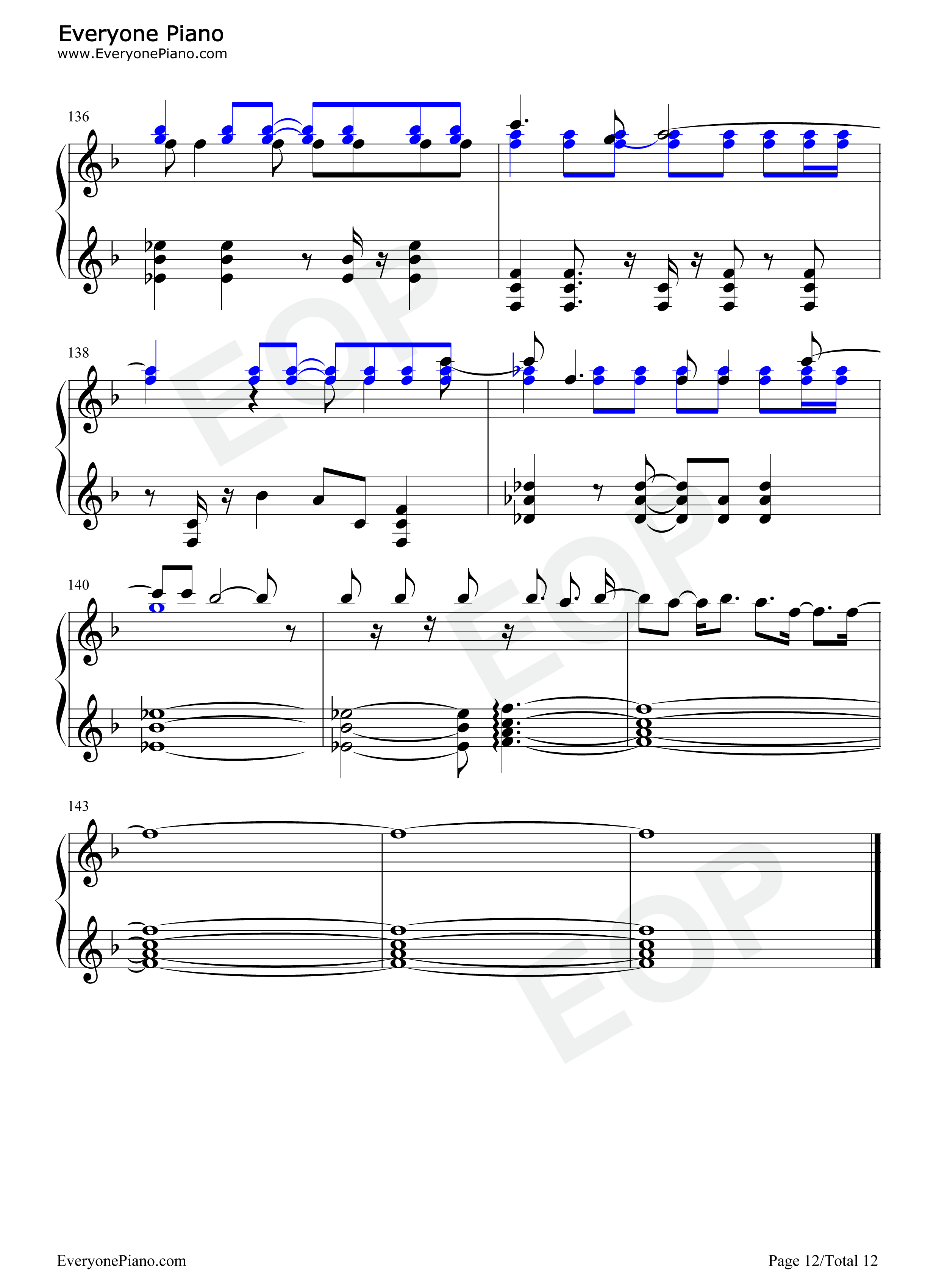 光と影のロマン钢琴谱_宇德敬子