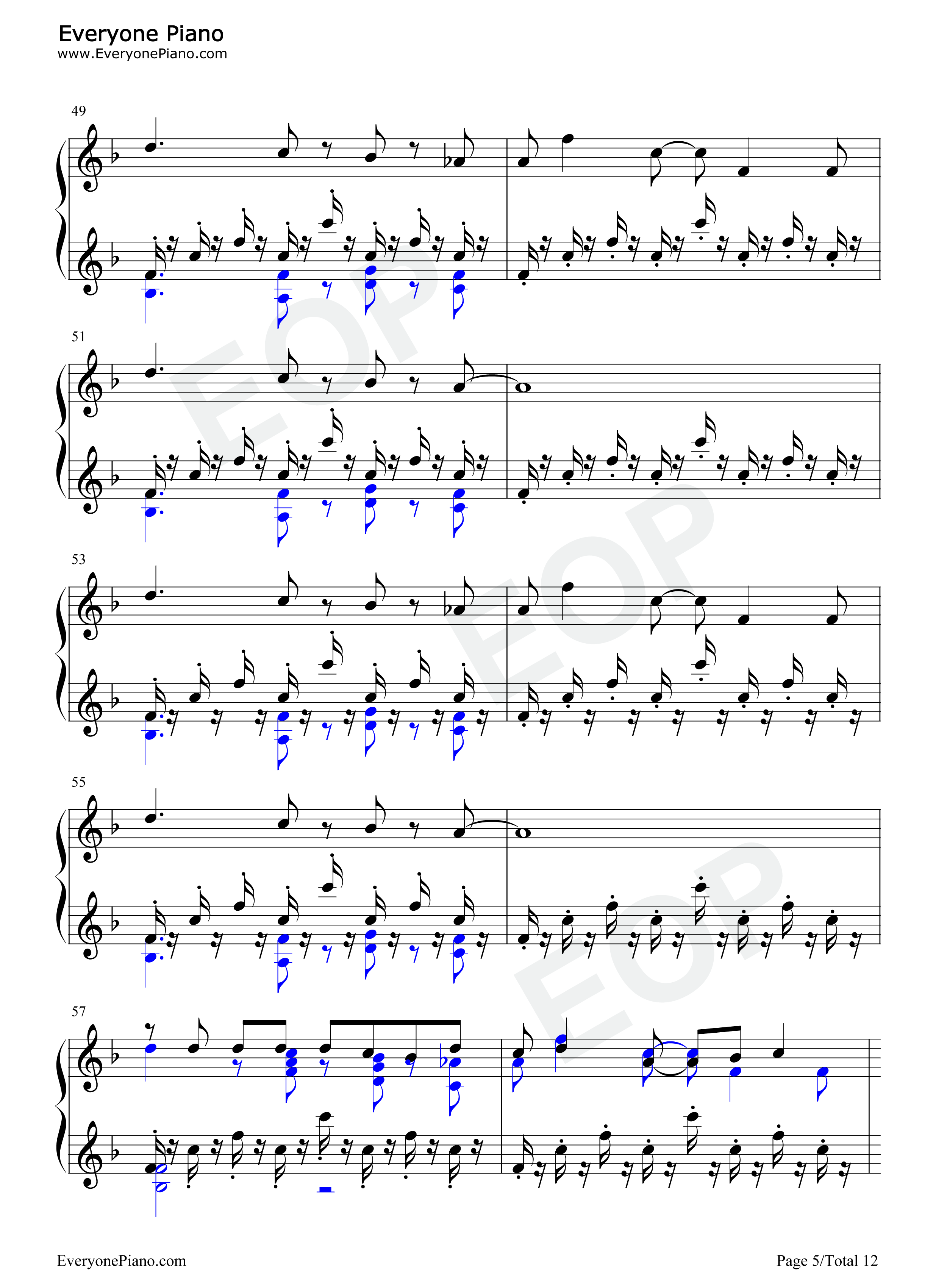 光と影のロマン钢琴谱_宇德敬子