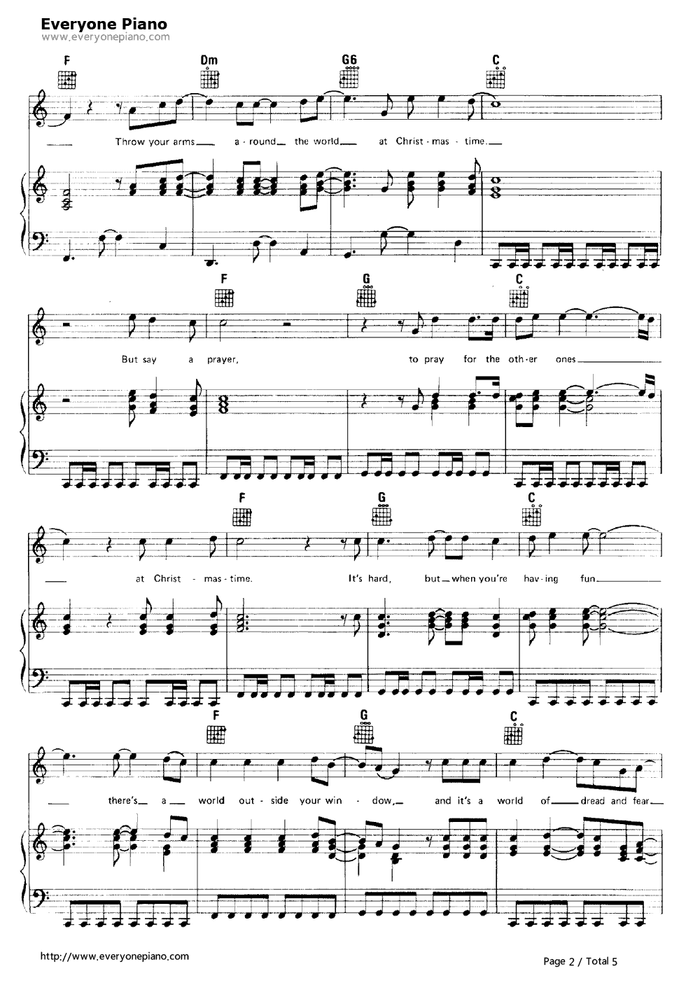 Do_They_Know_It's_Christmas钢琴谱_Band_Aid