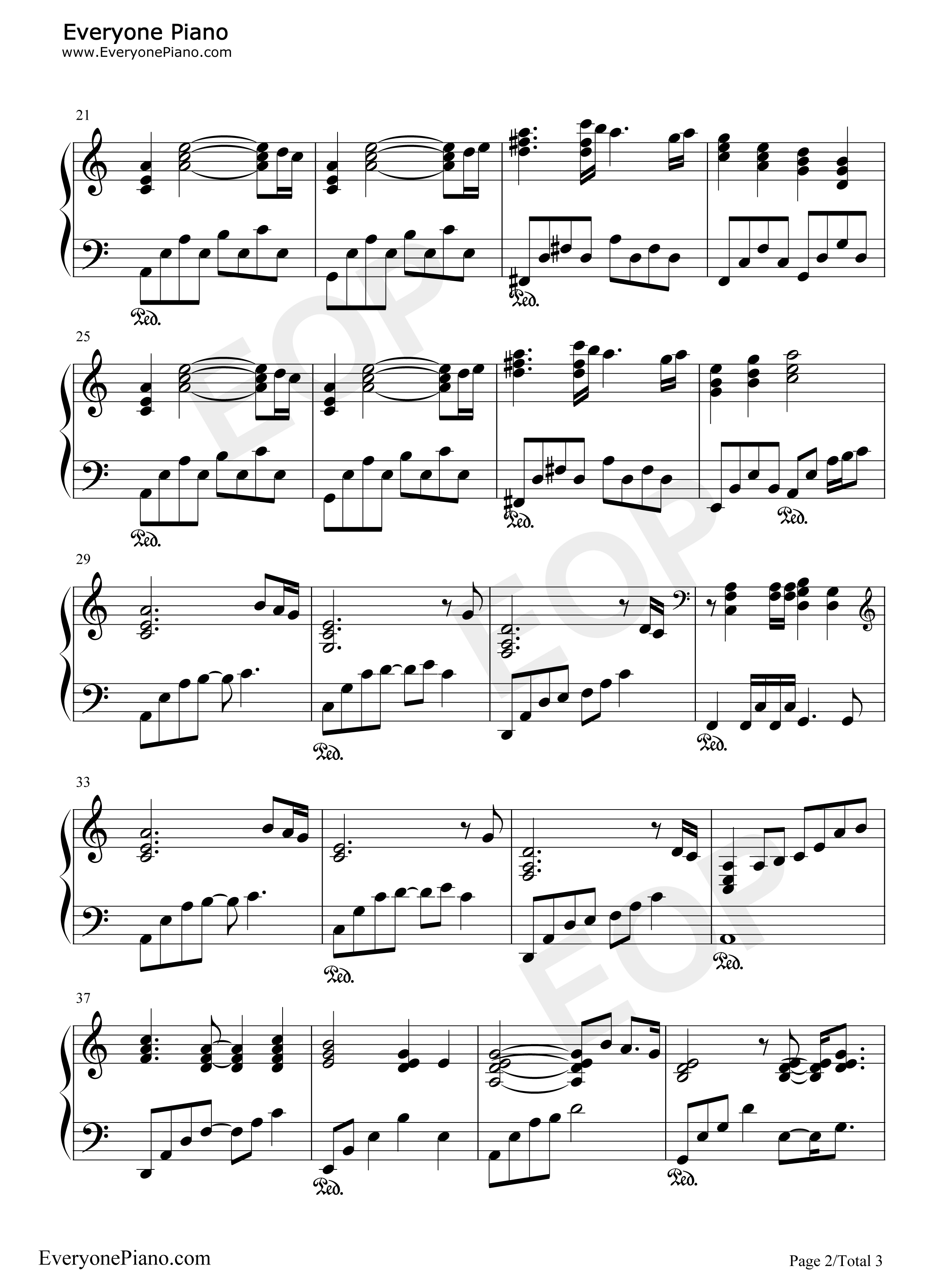 三代目の葬式钢琴谱_増田俊郎