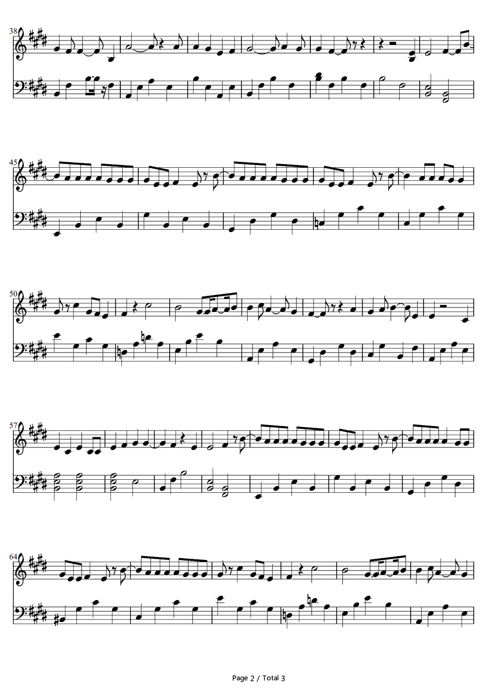 君がいるから钢琴谱_下川美娜（下川みくに）