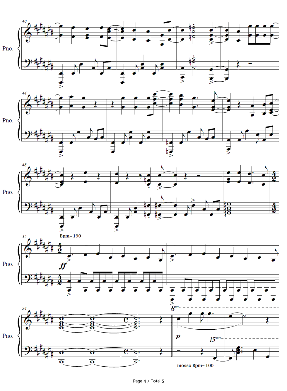 変幻自在のマジカルスター钢琴谱_GRANRODEO