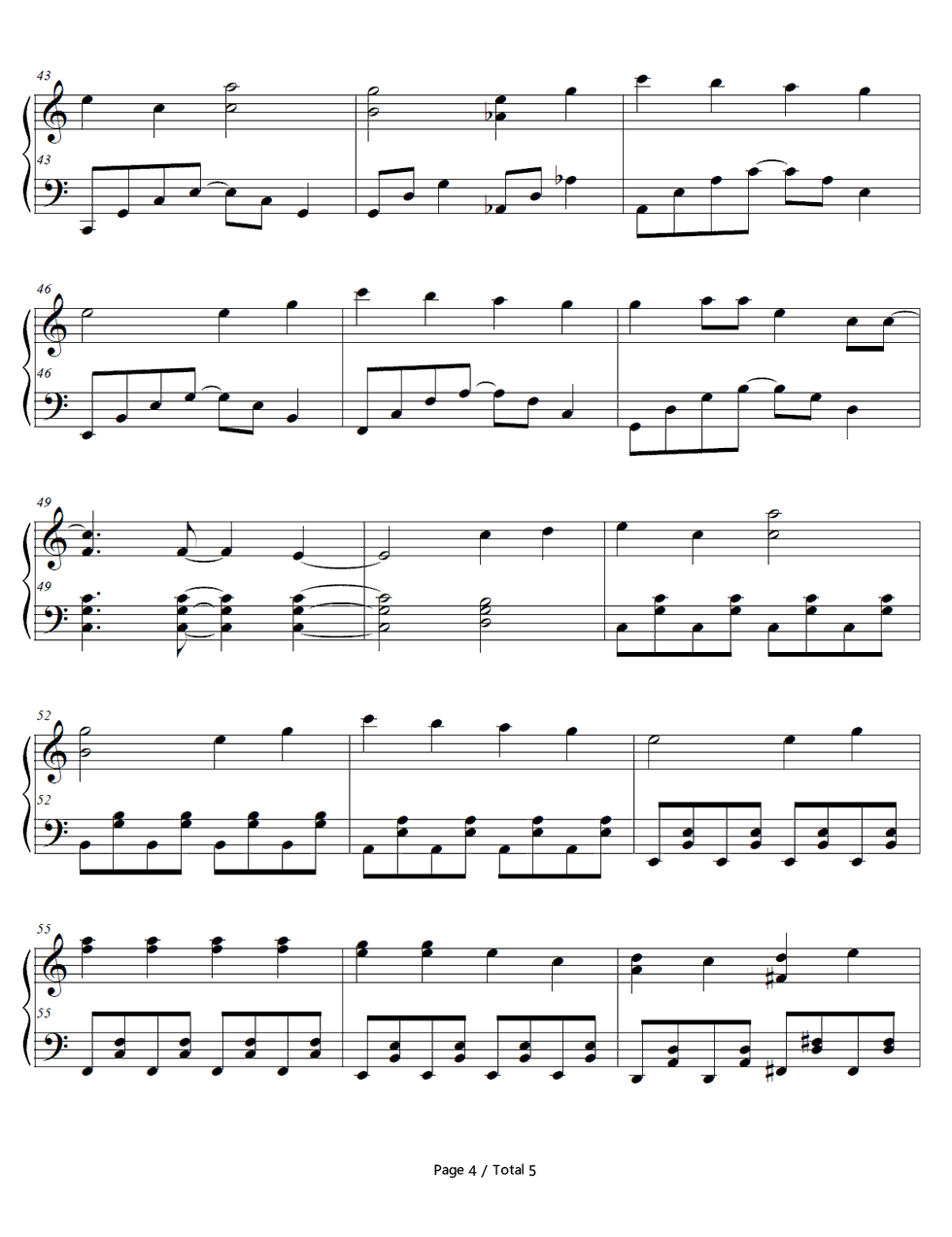 指望远镜钢琴谱_乃木坂46