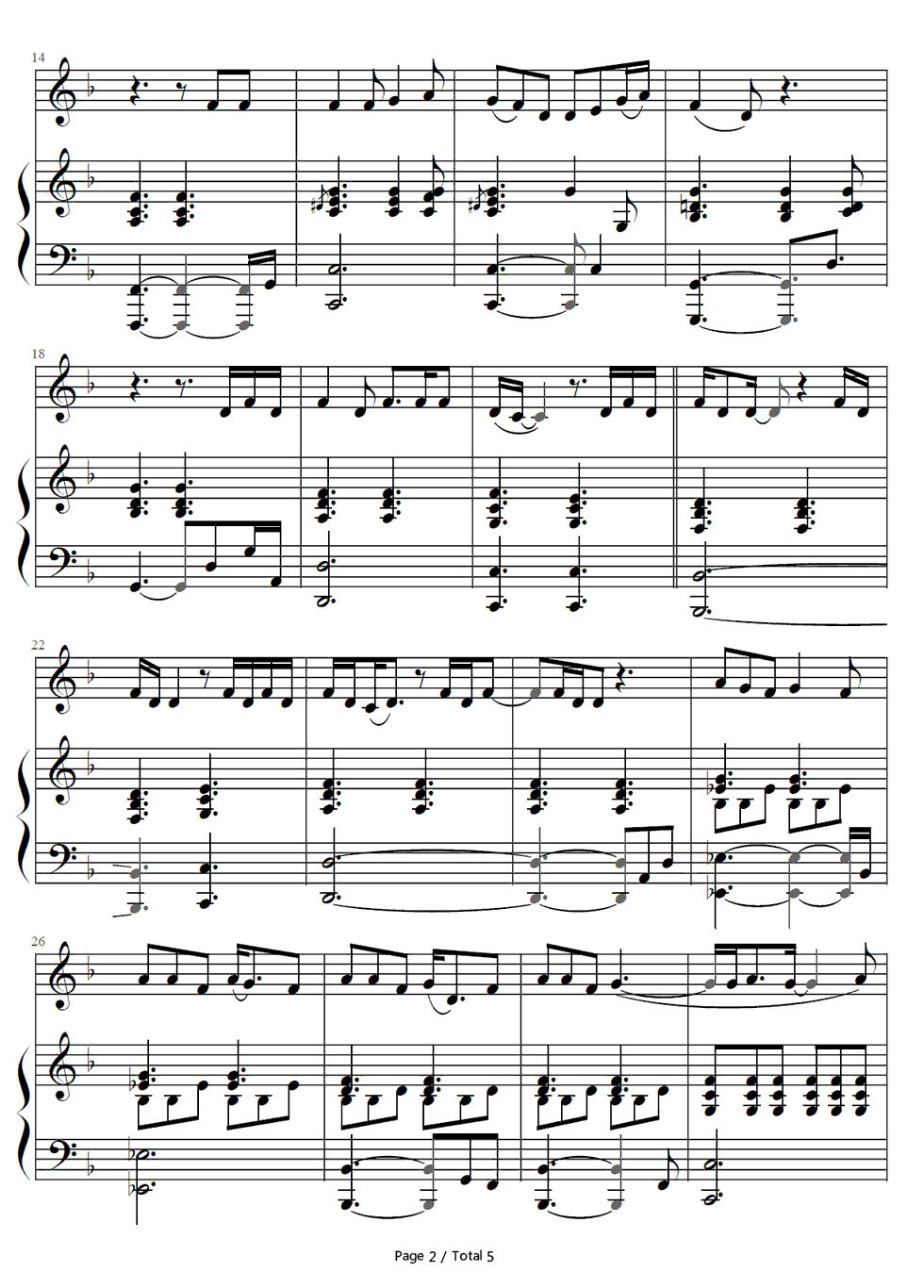 One_and_Only钢琴谱_Adele