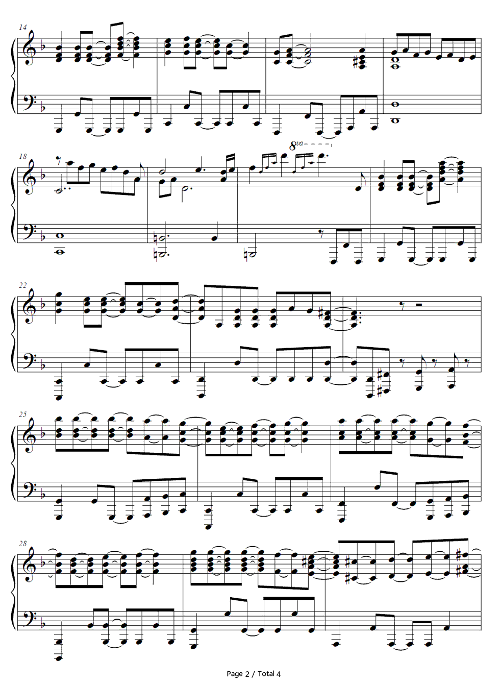 ごめんね_いいコじゃいられ钢琴谱_泽井美空