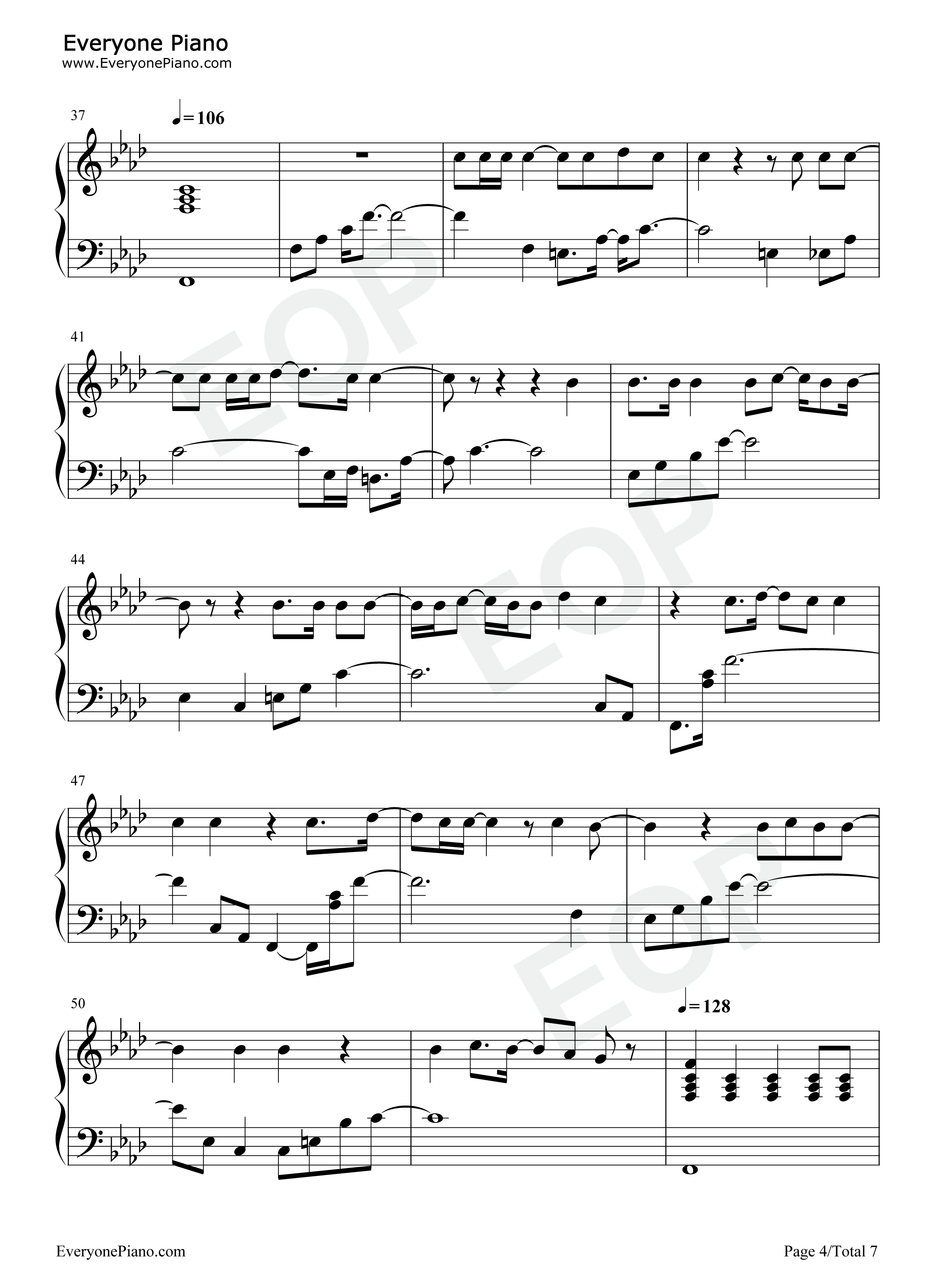 Shot_Me_Down钢琴谱_David_Guetta_&_Skylar_Grey