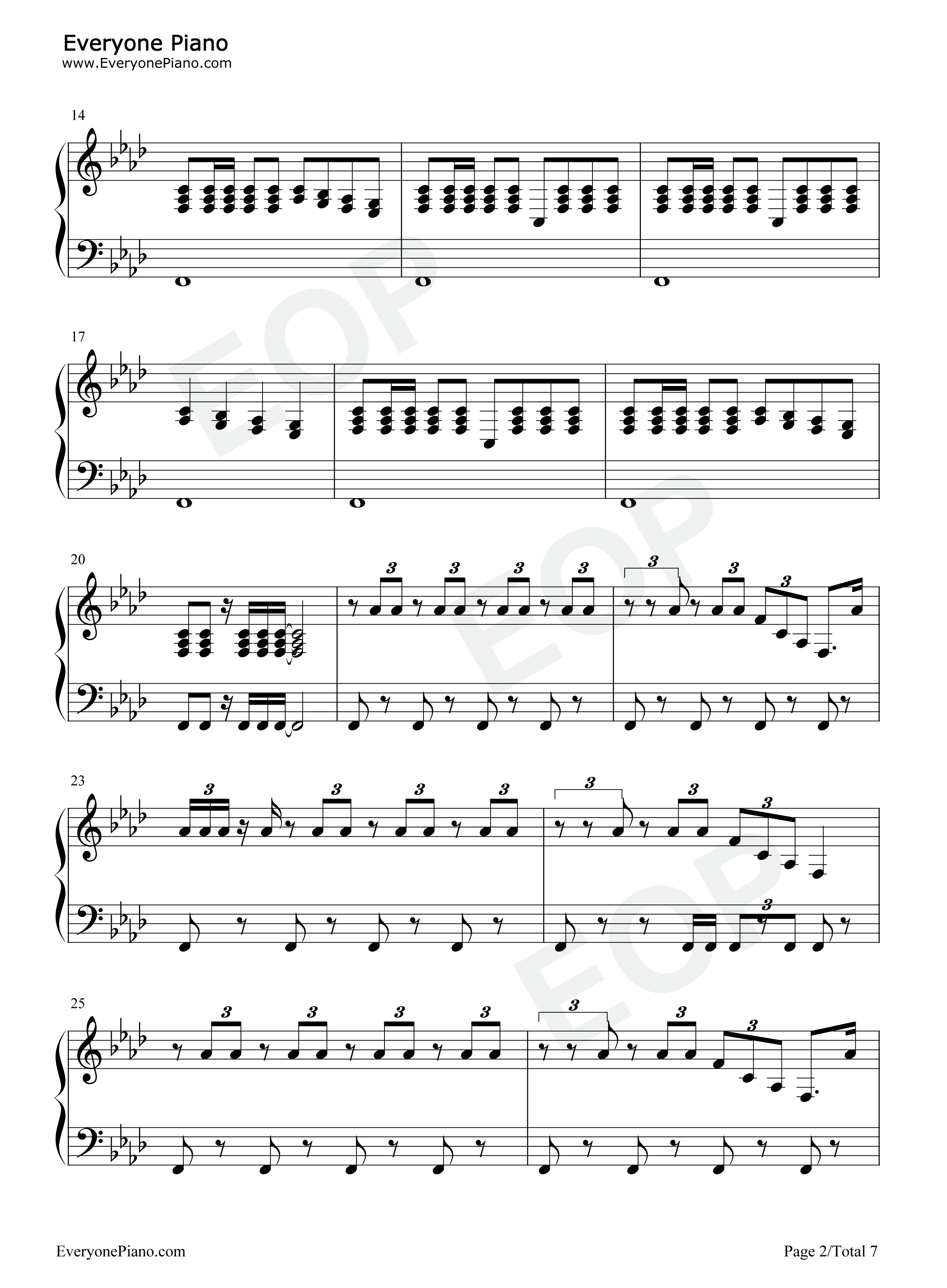 Shot_Me_Down钢琴谱_David_Guetta_&_Skylar_Grey