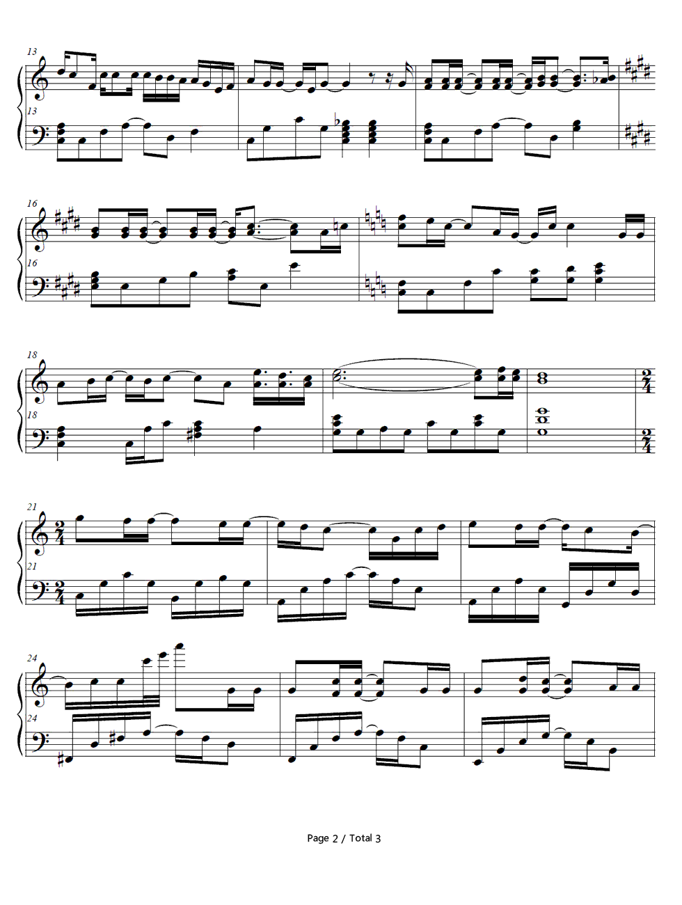 エデン钢琴谱_Aqua_Timez