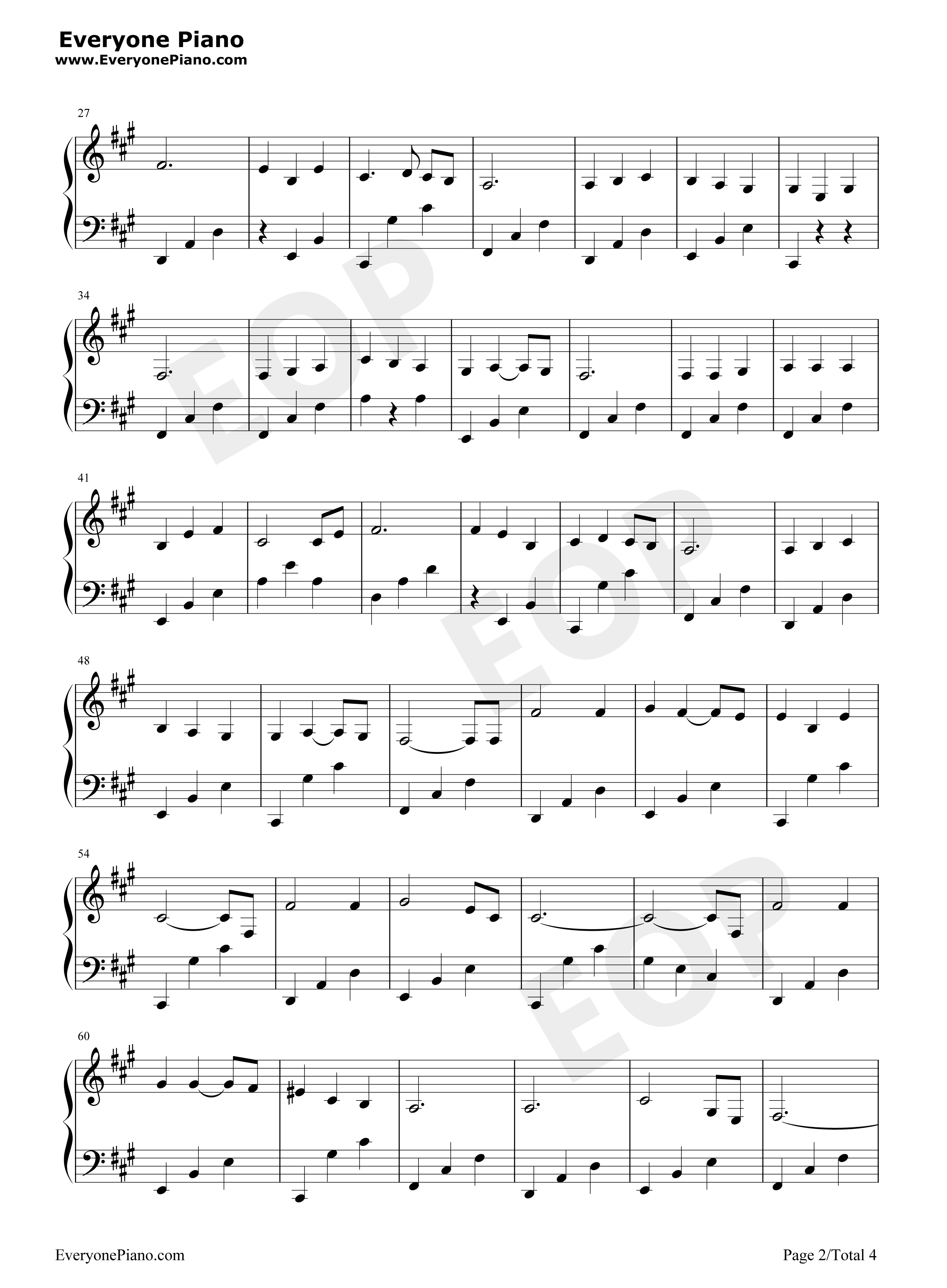 珍惜钢琴谱_李宇春