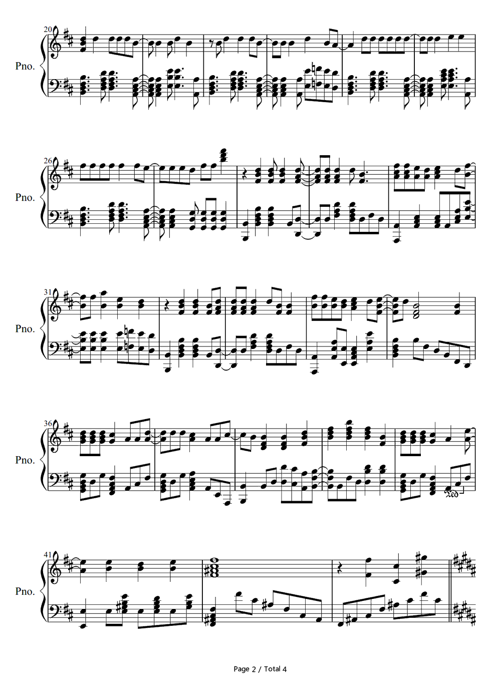 Punky_Funky_Love钢琴谱_GRANRODEO